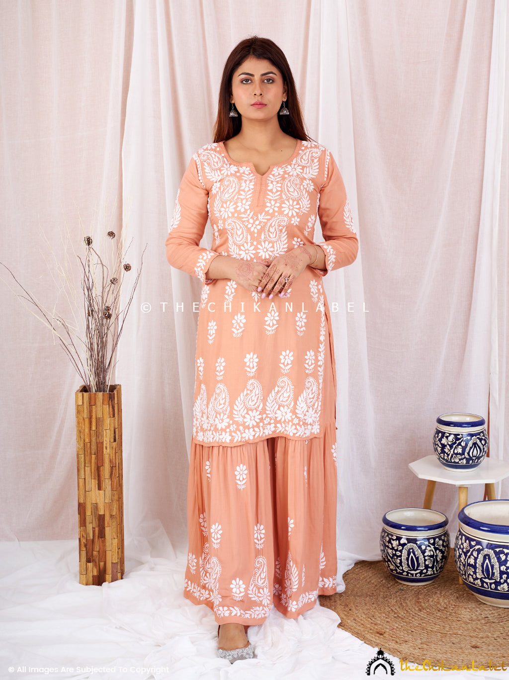Pyaari Modal Satin Yellow Kurta with Garara Set