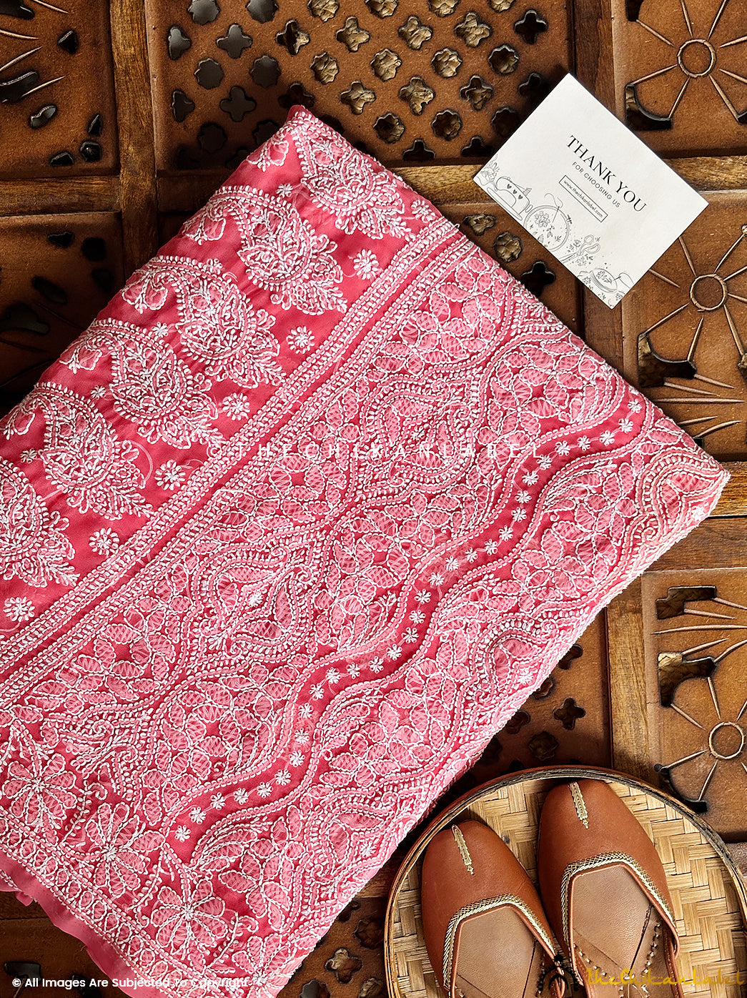 Saisha Georgette Authentic Chikankari Saree - Black