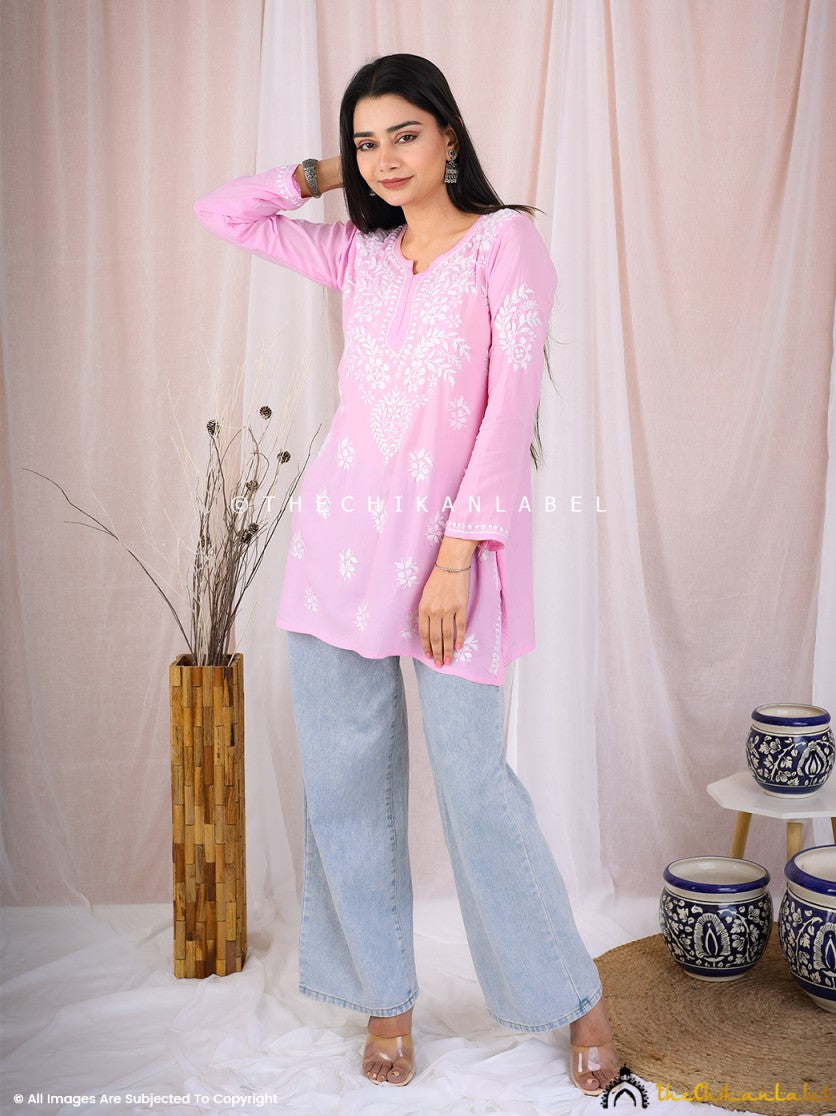 Baby pink kurta for ladies hotsell