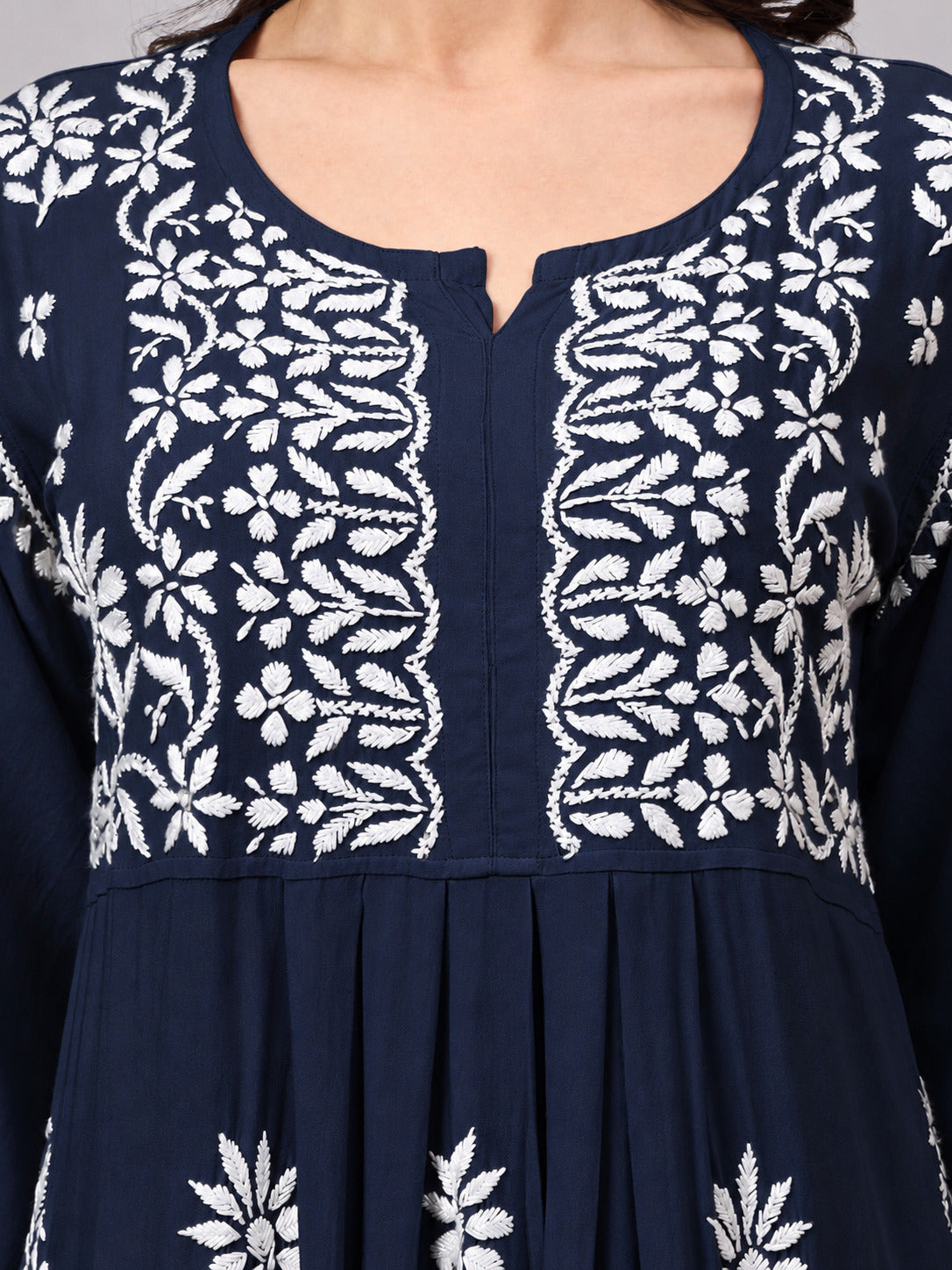 Premium trending kurta set made from breathable rayon fabric with handcrafted Chikankari embroidery, offering comfort, elegance, and timeless craftsmanship.