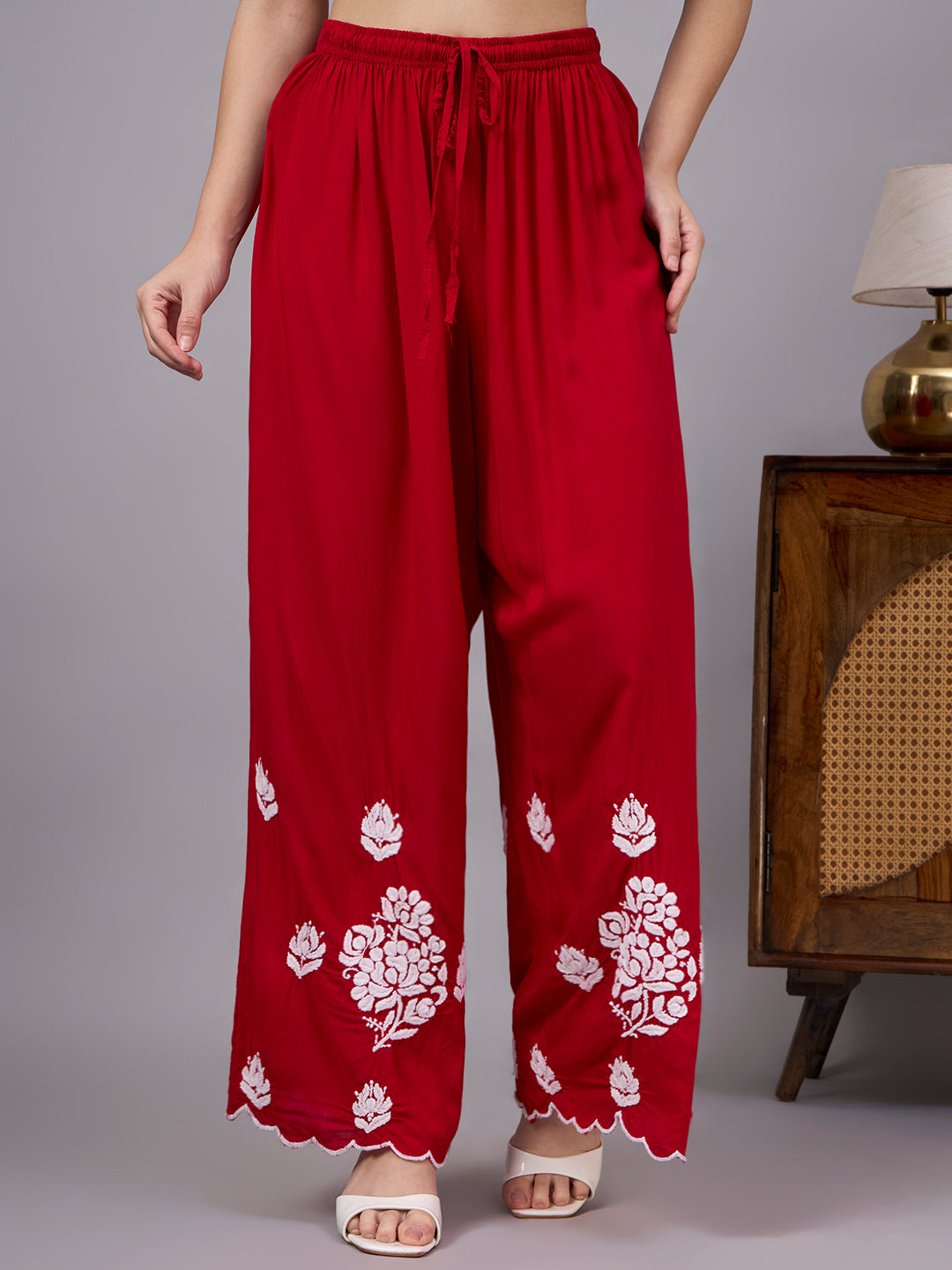 Authentic Chikankari Kurta Set featuring detailed handcrafted floral embroidery, premium modal fabric, and comfortable straight-fit styling for all-day elegance.