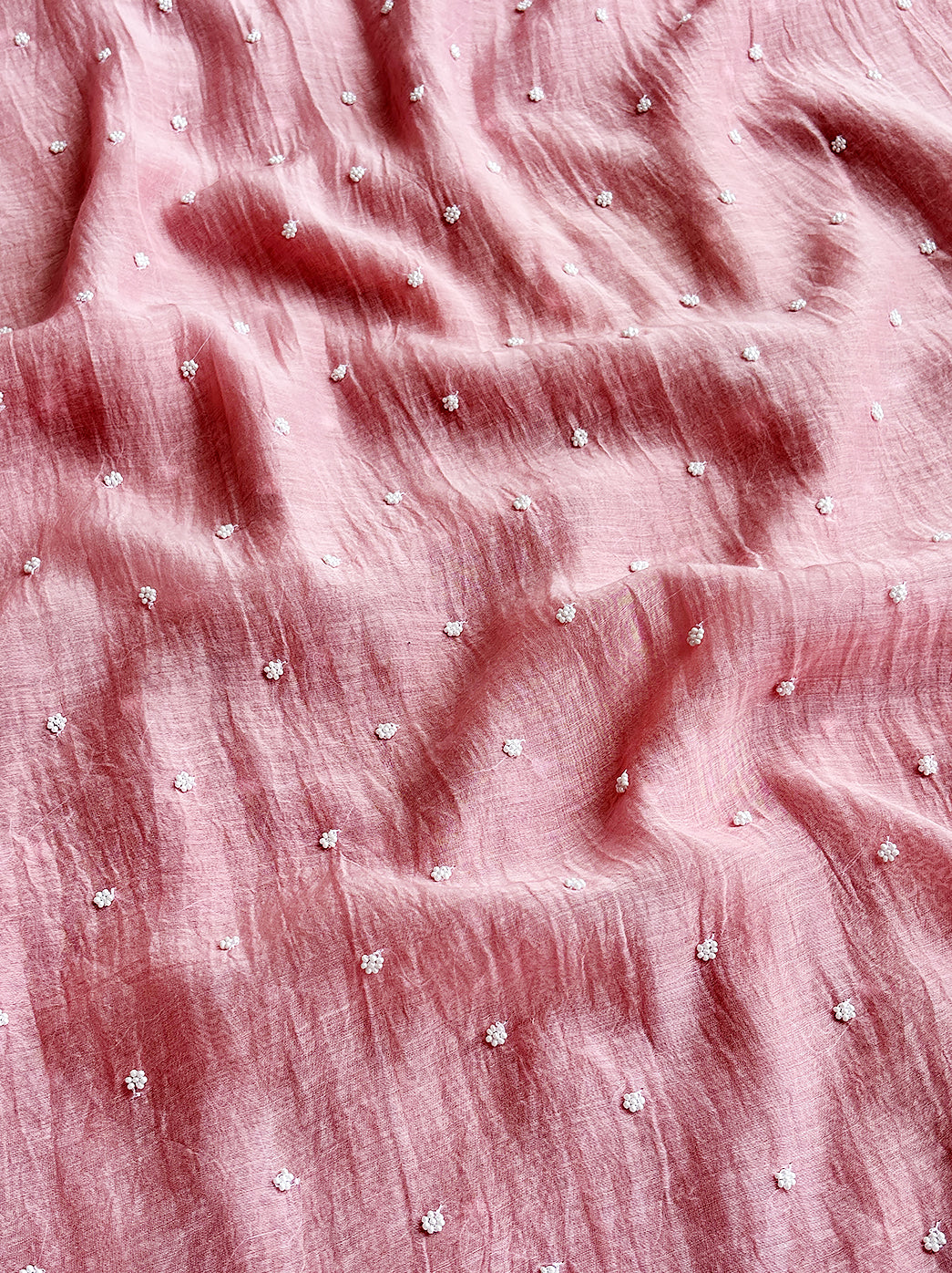 Traditional Lucknowi chikankari embroidery on unstitched mul chanderi kurti set with elegant dupatta