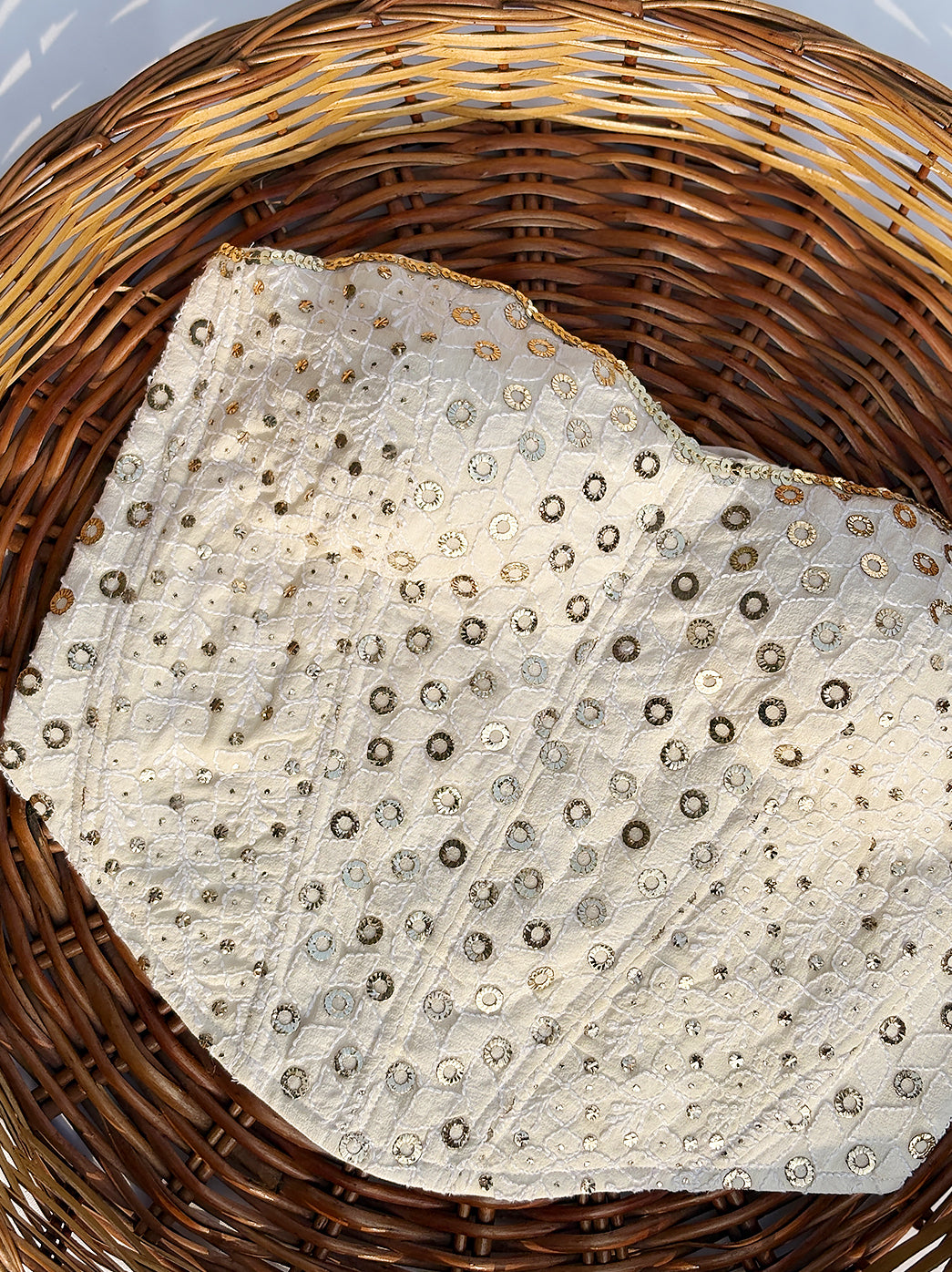 Pure Georgette Chikankari Off-Shoulder Corset Top - White