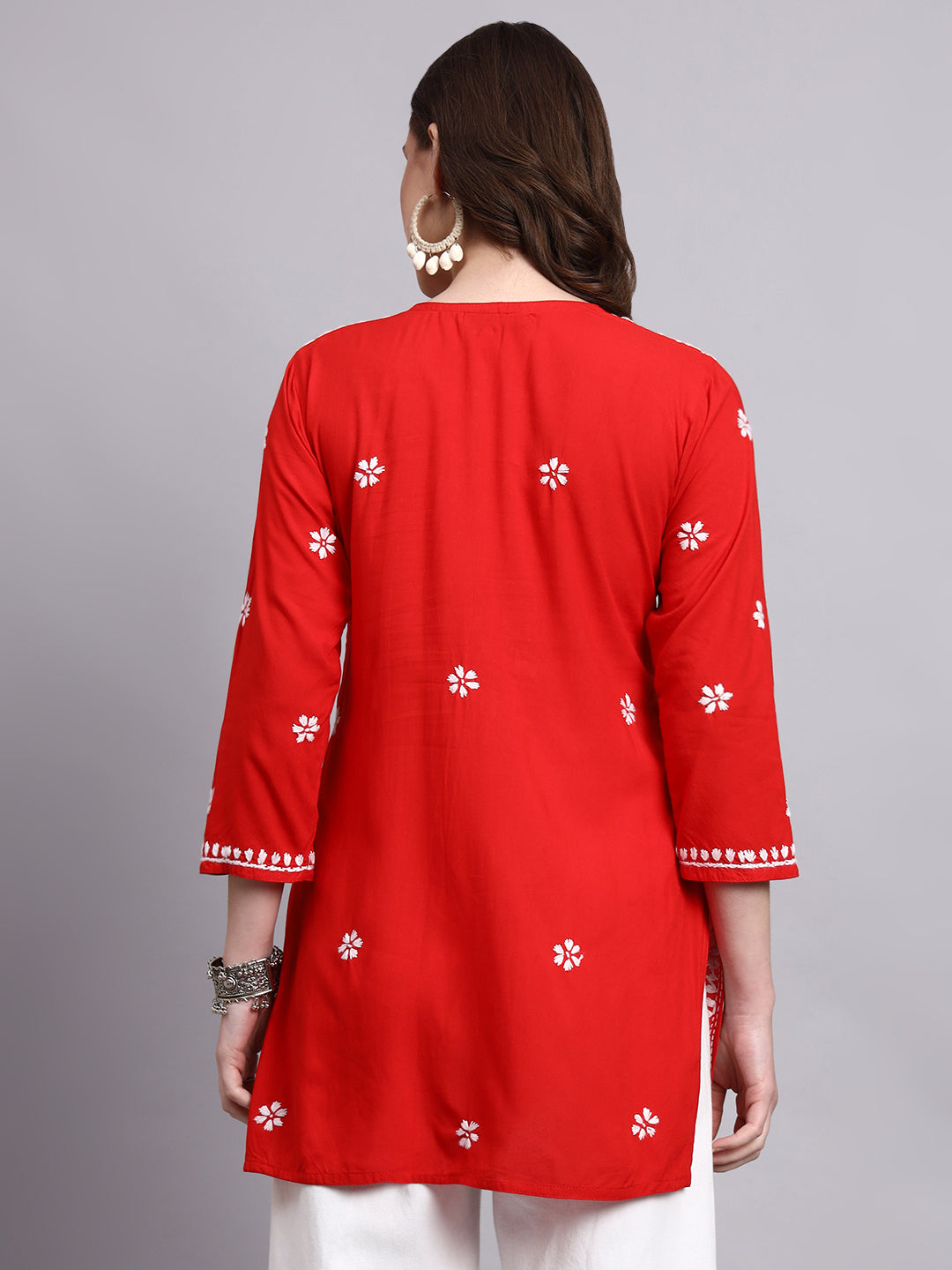 Lightweight handmade chikankari short top designed for daily wear, work wear, and casual outings