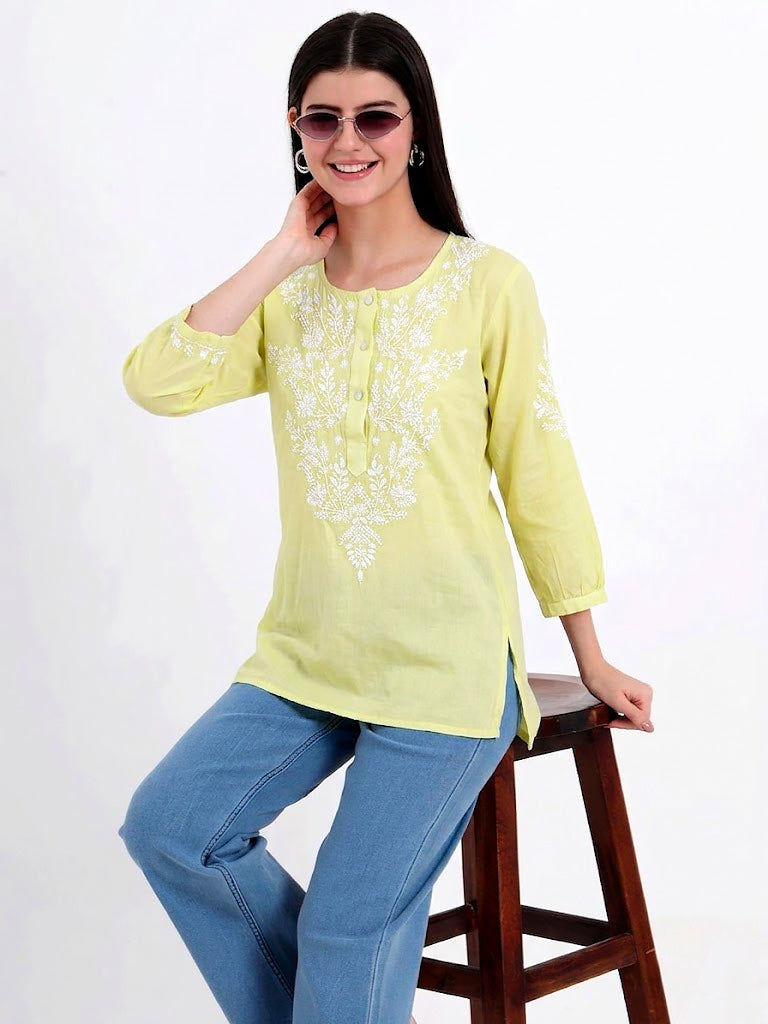 Artisanal chikankari shirt made with premium mulmul cotton and detailed embroidery craftsmanship