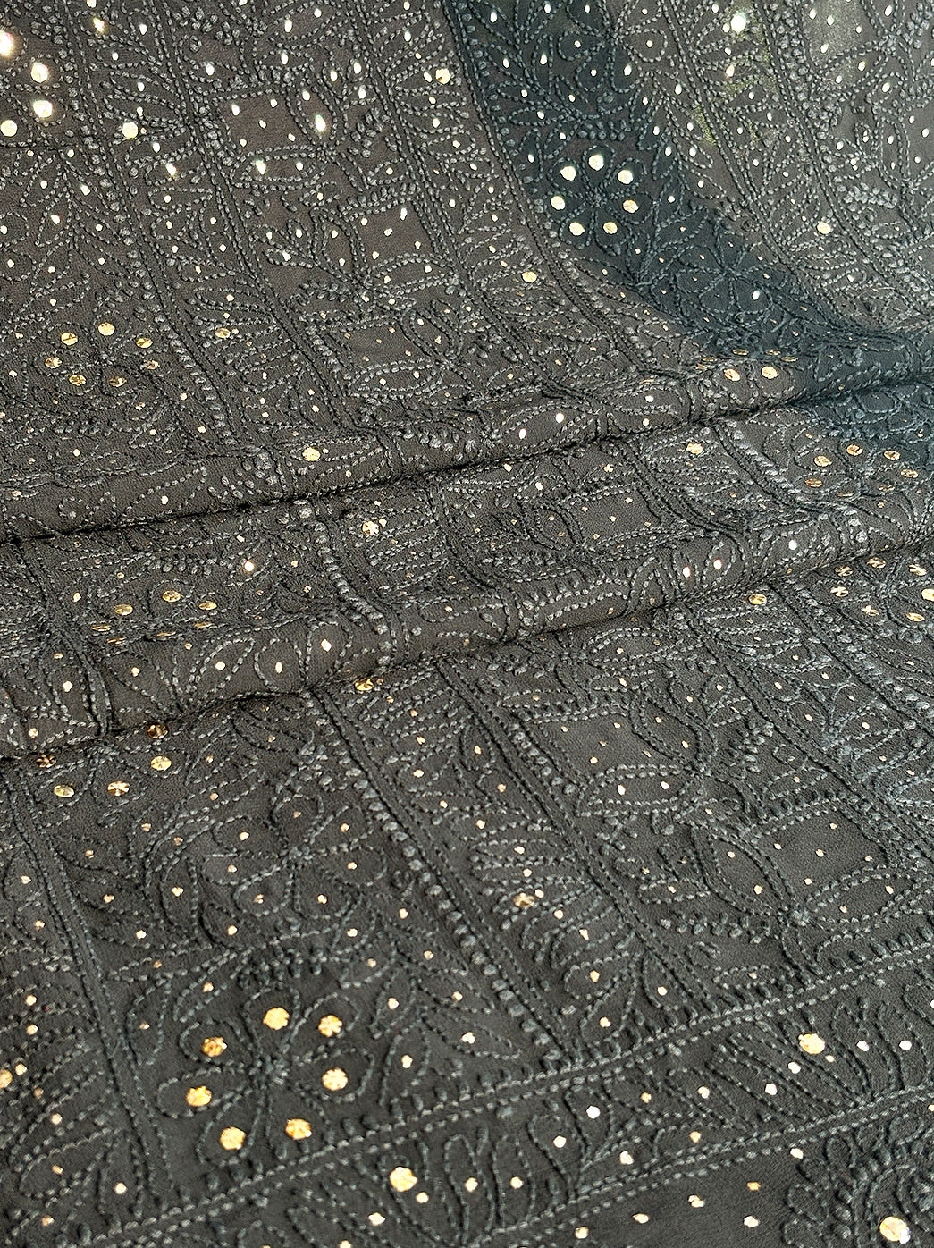 Unstitched chikankari kurta in viscose with dupatta showcasing classic Lucknowi threadwork