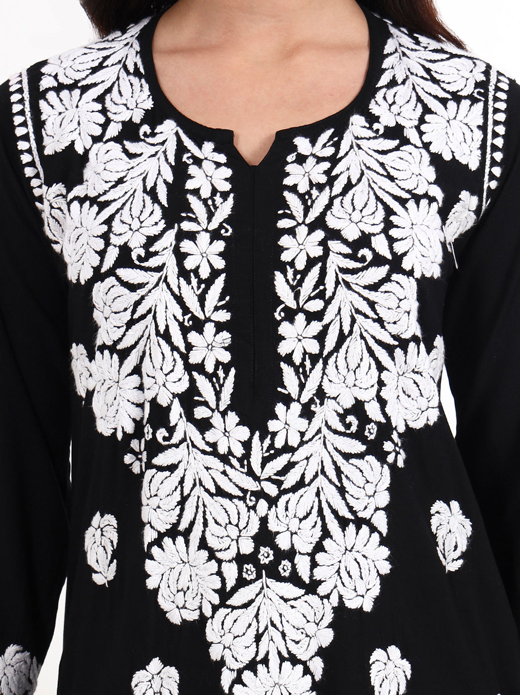 Trending kurta set featuring rayon chikankari kurti with coordinated palazzo pants for daily wear