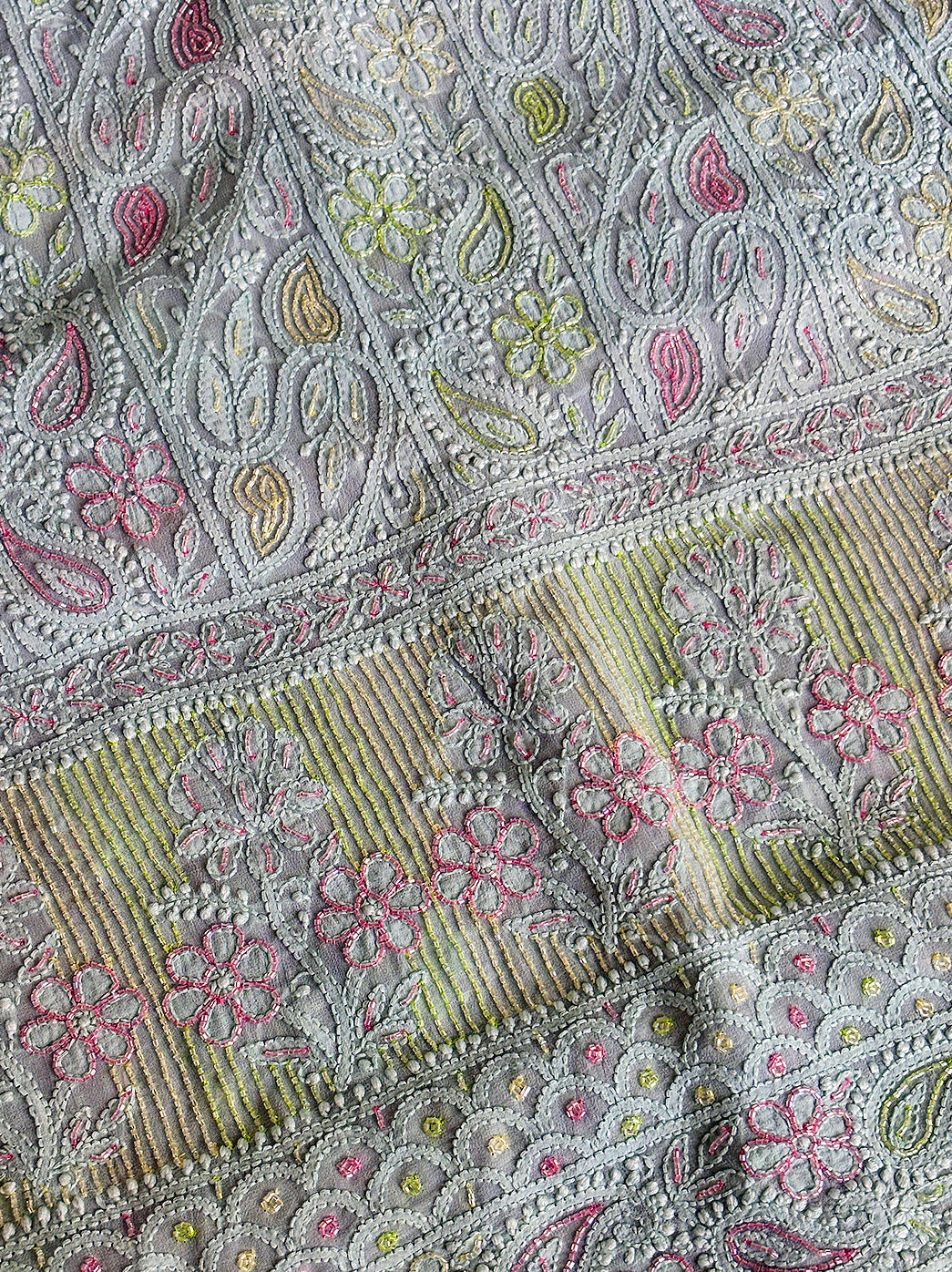 Zaria Viscose Chikankari Kurti Piece with Dupatta - Green