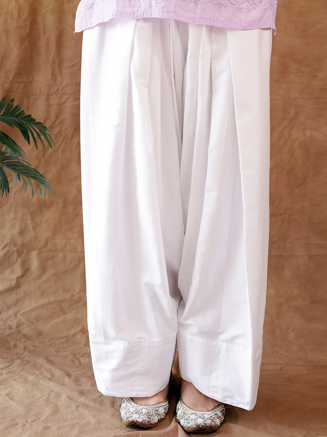 Comfortable cotton farshi salwar for women paired with ethnic tops for a classic Indian look