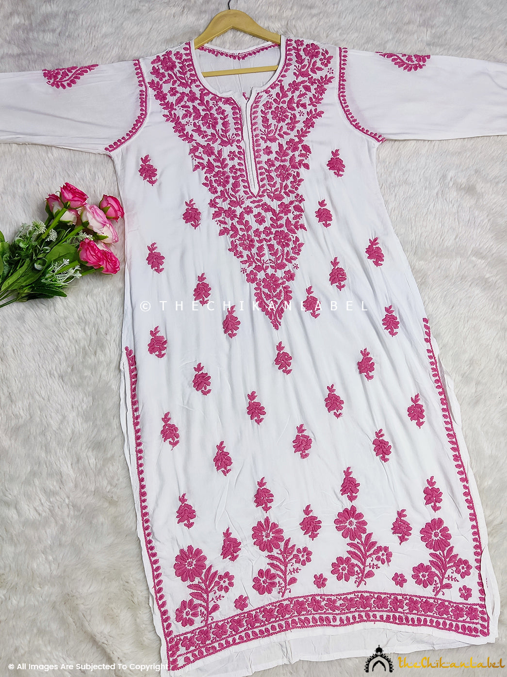 Yellow Modal Straight Chikankari Kurti