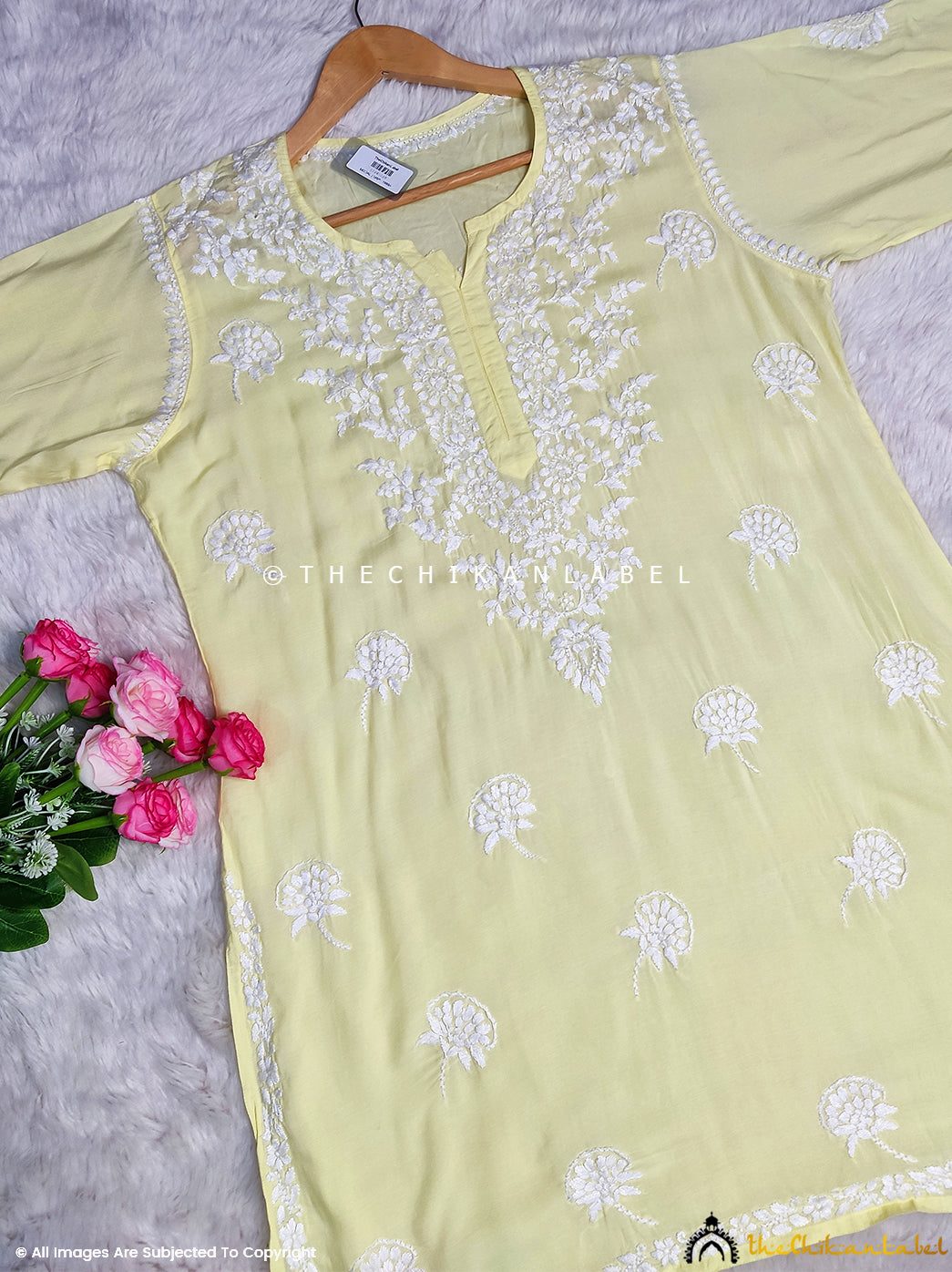 Red Modal Chikankari Short Top