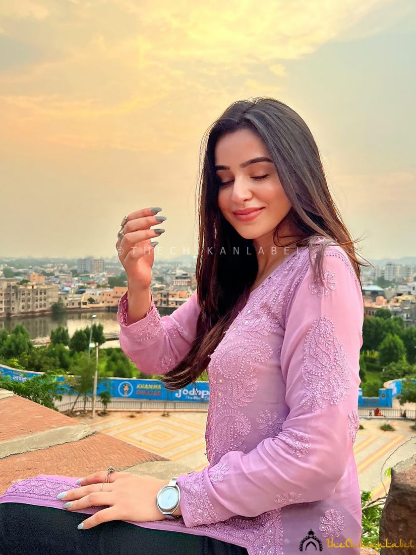 Ankita Sharma Meiraa Viscose Chikankari Straight Kurti,Chikankari Straight Kurti In Viscose Fabric For women