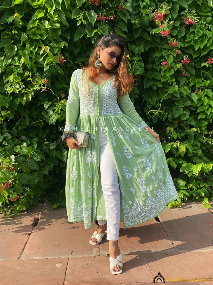 Suhana Modal Chikankari Slit Kurti ,Chikankari Slit Kurti in Modal fabric For woman