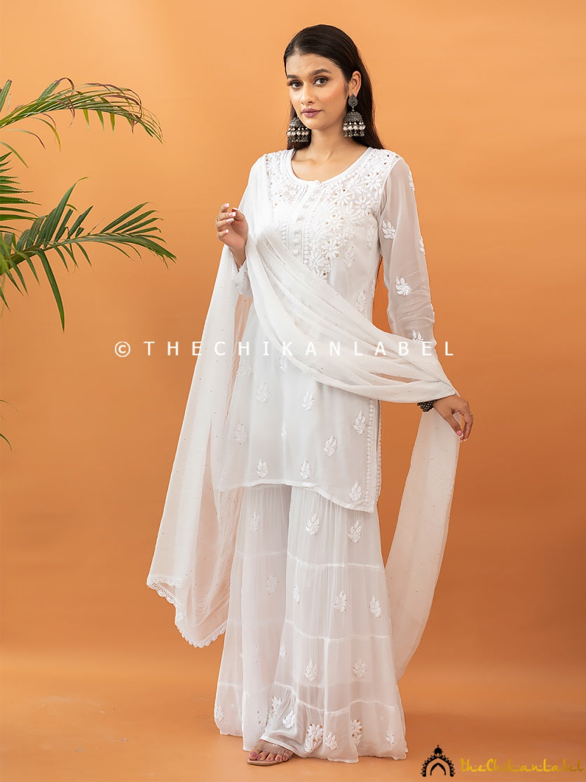 Haya Viscose Chikankari Kurta Set with Dupatta ,Chikankari Kurta Set with Dupatta in Viscose Fabric For Woman