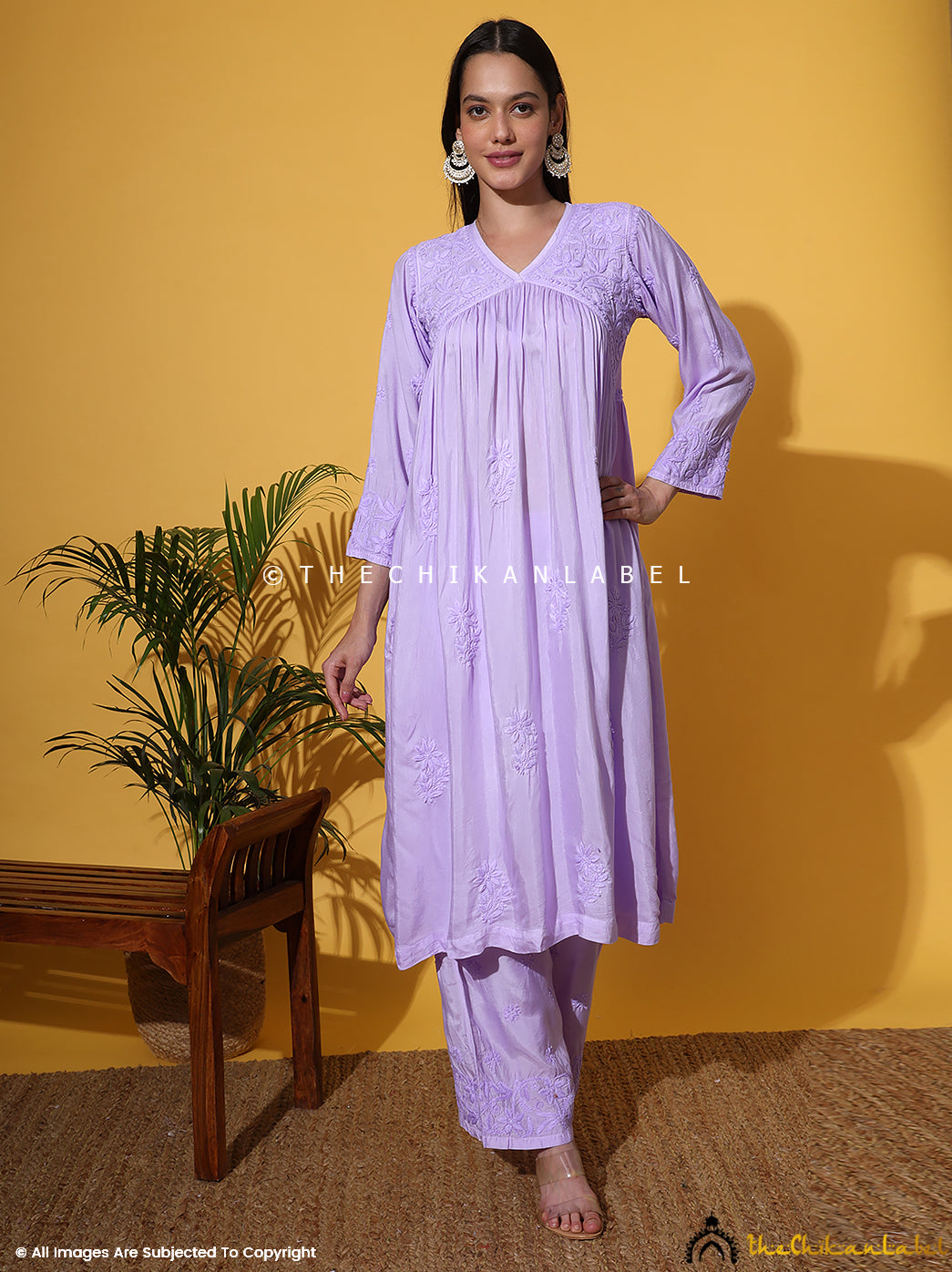 Alia Muslin Chikankari Kurta Set with Dupatta