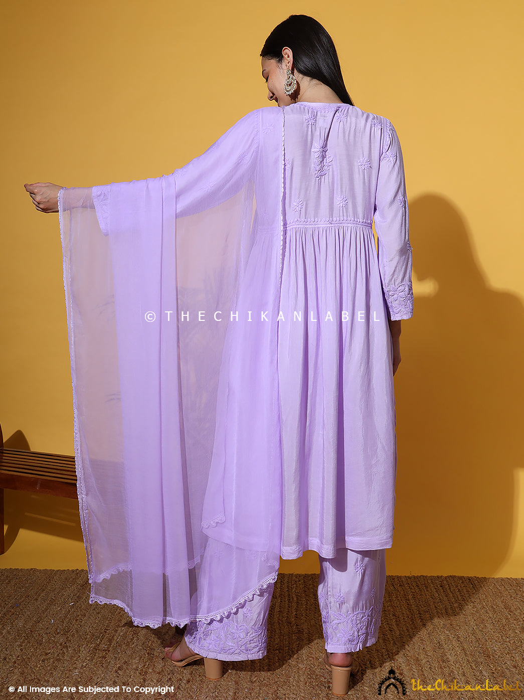 Alia Muslin Chikankari Kurta Set with Dupatta