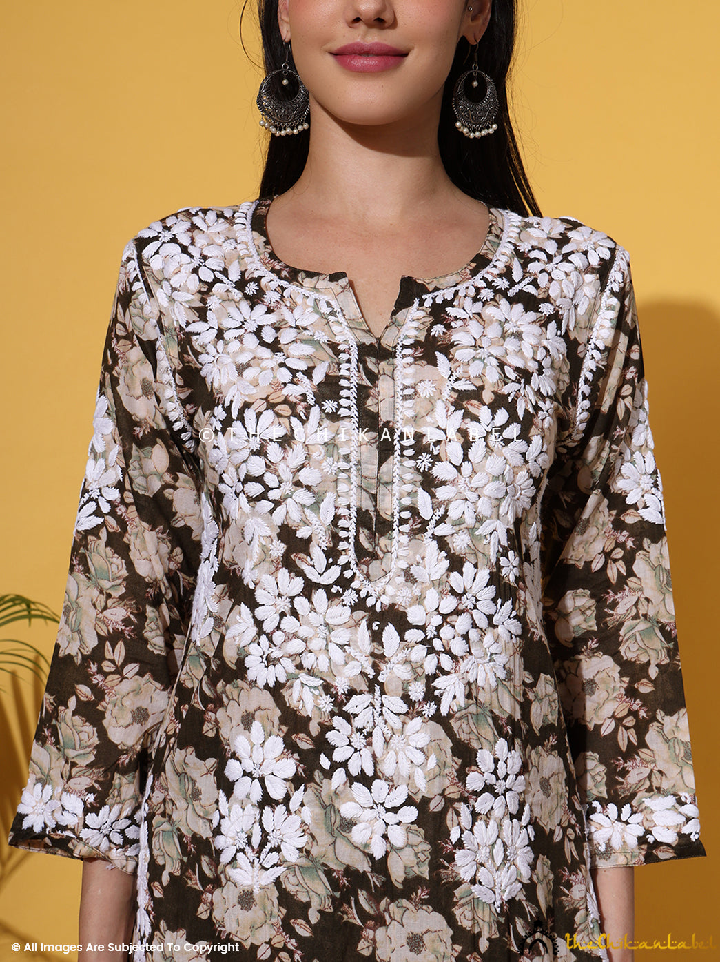 Mehndi Fara Mulmul Cotton Chikankari Kurta Set