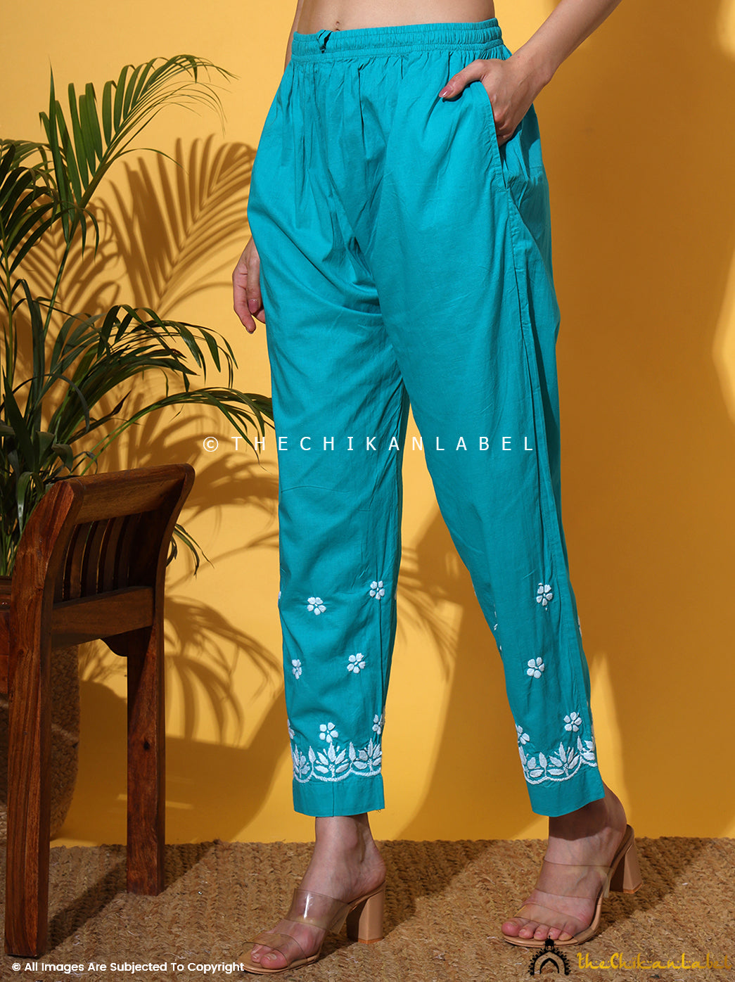 Sea Green Rumi Organic Cotton Chikankari Kurta Set