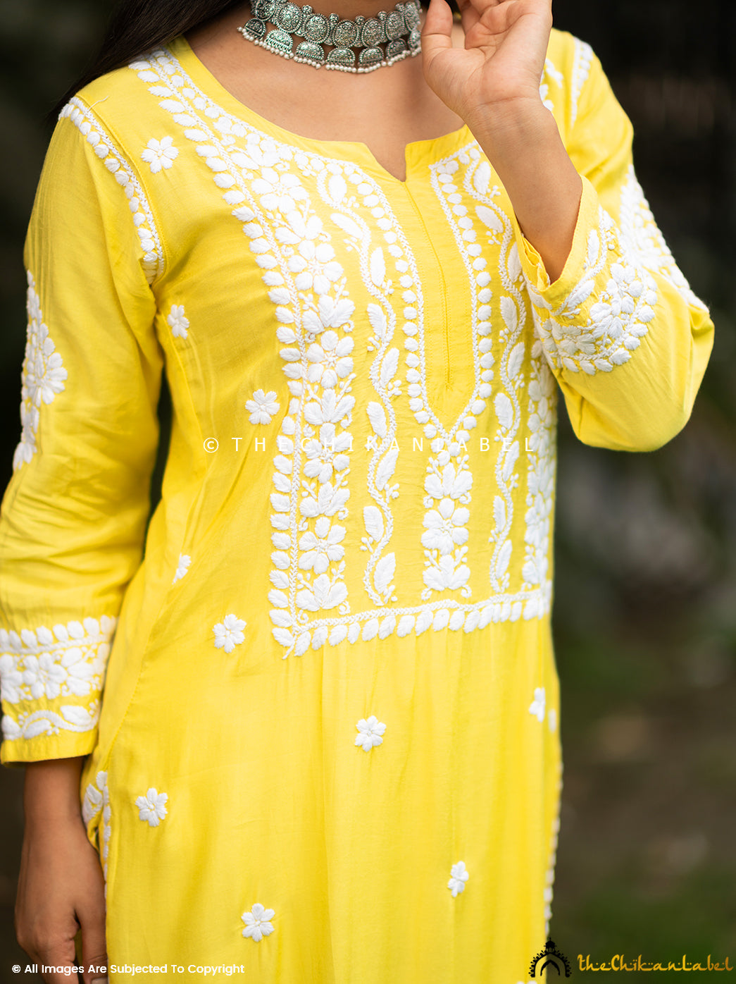 Yellow Chikankari Straight Kurti in Muslin Fabric for Women, Buy Lucknow Chikankari Straight Kurtis Online at Best Prices