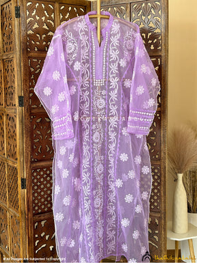 Yellow Nagma Modal Chikankari Straight Kurti