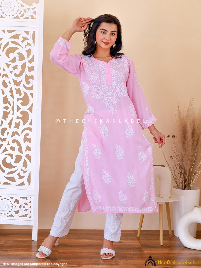 Buy FREE INNER Handmade Lucknow Chikankari Georgette Kurta Sharara Set With  Dupatta Ethnic Wear Salwar Kameez Hand Embroided Dress Set Online in India  - Etsy | Sharara set, Sharara, Western outfits women