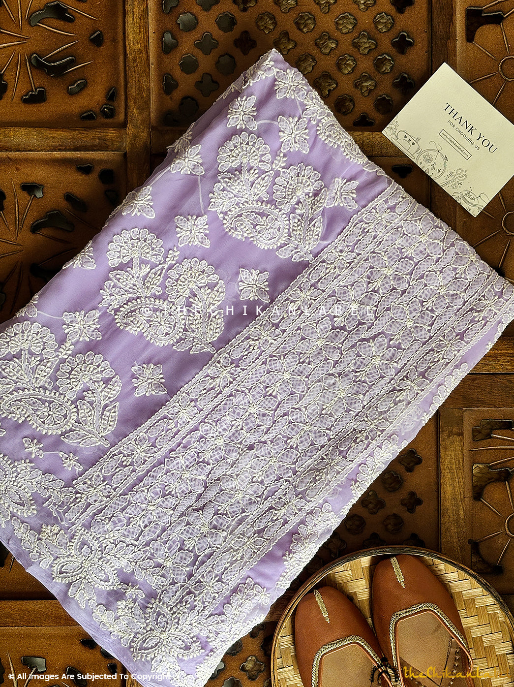 Saisha Georgette Authentic Chikankari Saree - Black