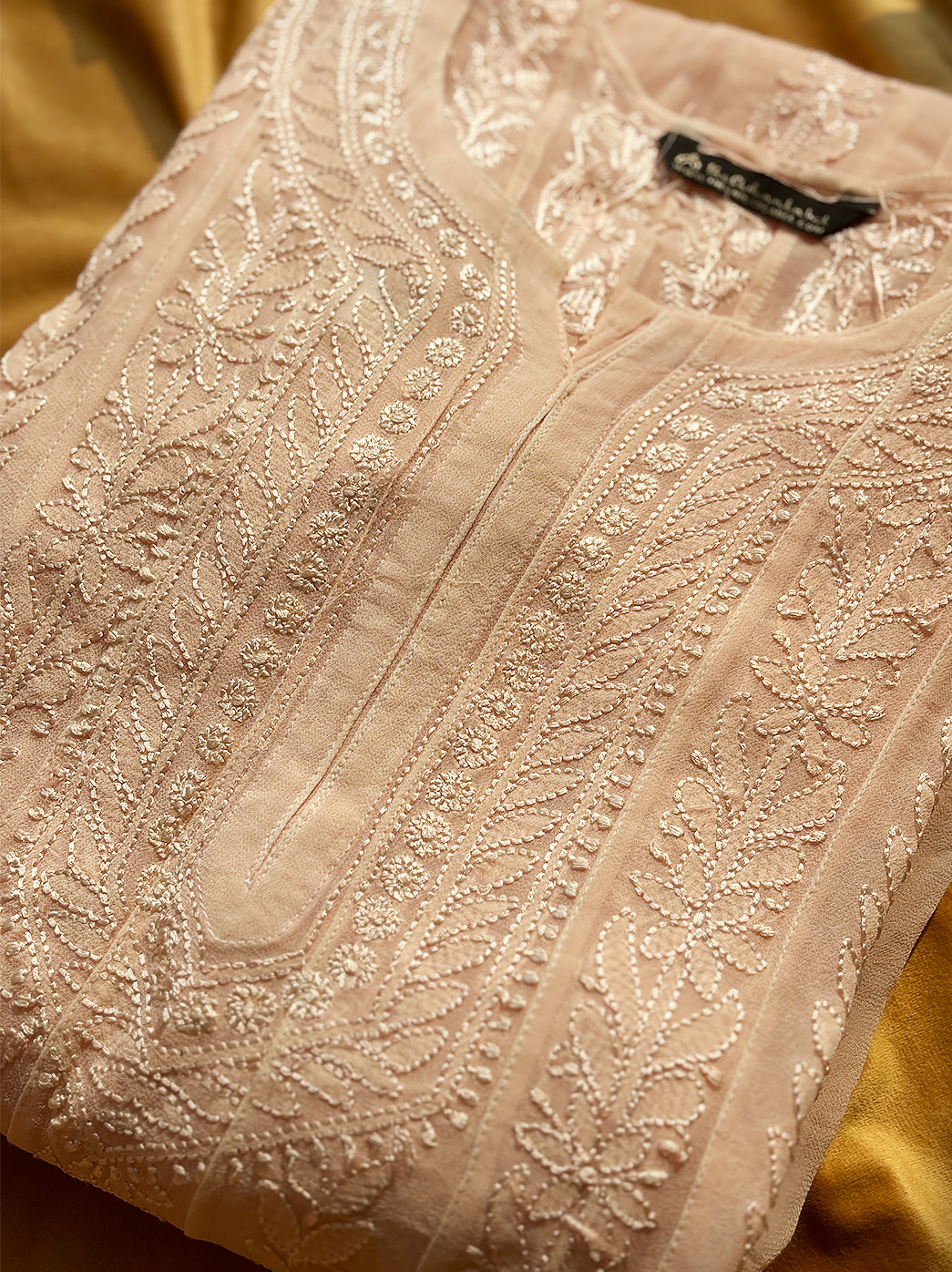 Beige Hana Viscose Chikankari Anarkali