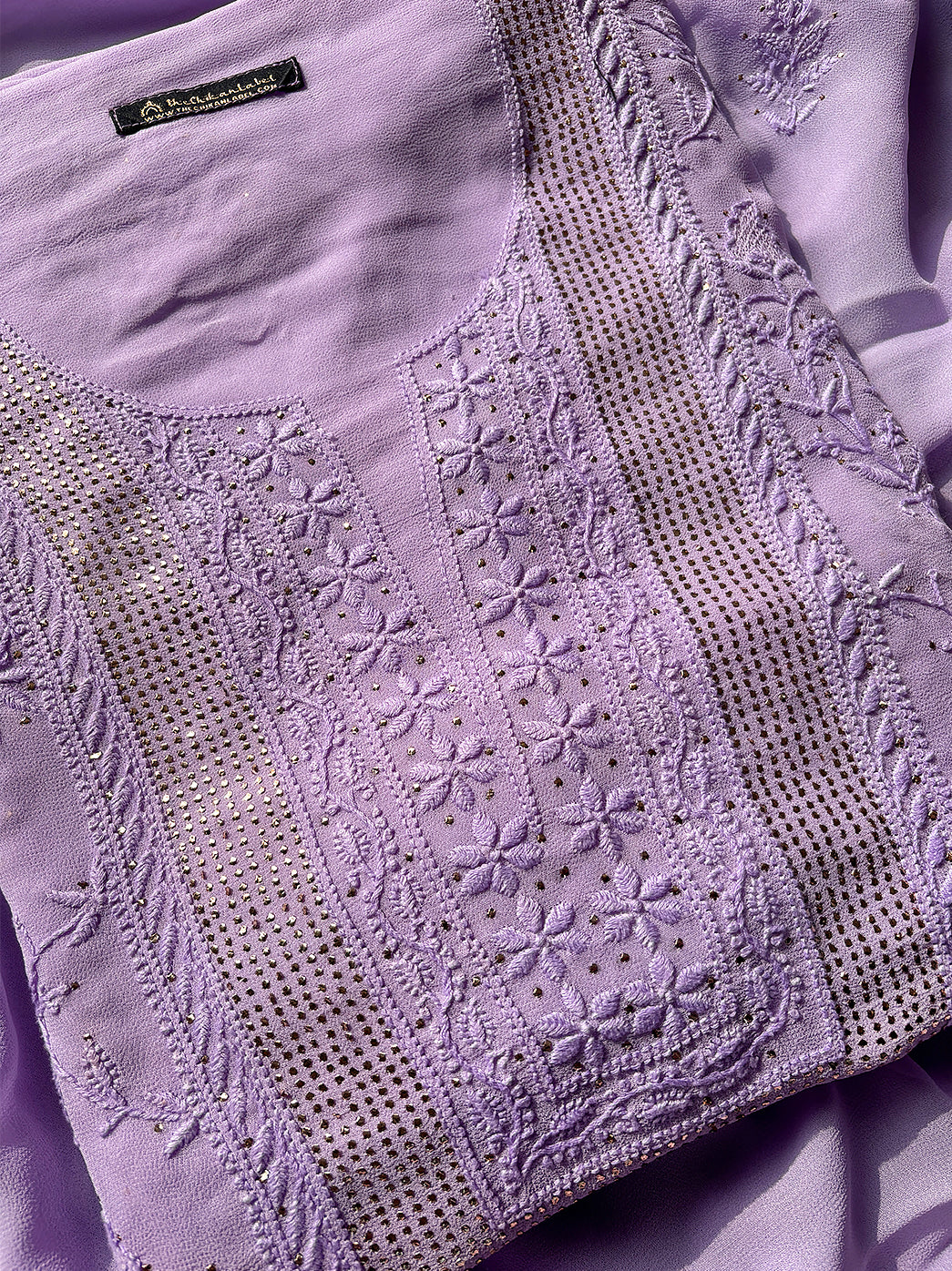 Lavender Deeva Viscose Chikankari Un-Stitched Suit with Dupatta