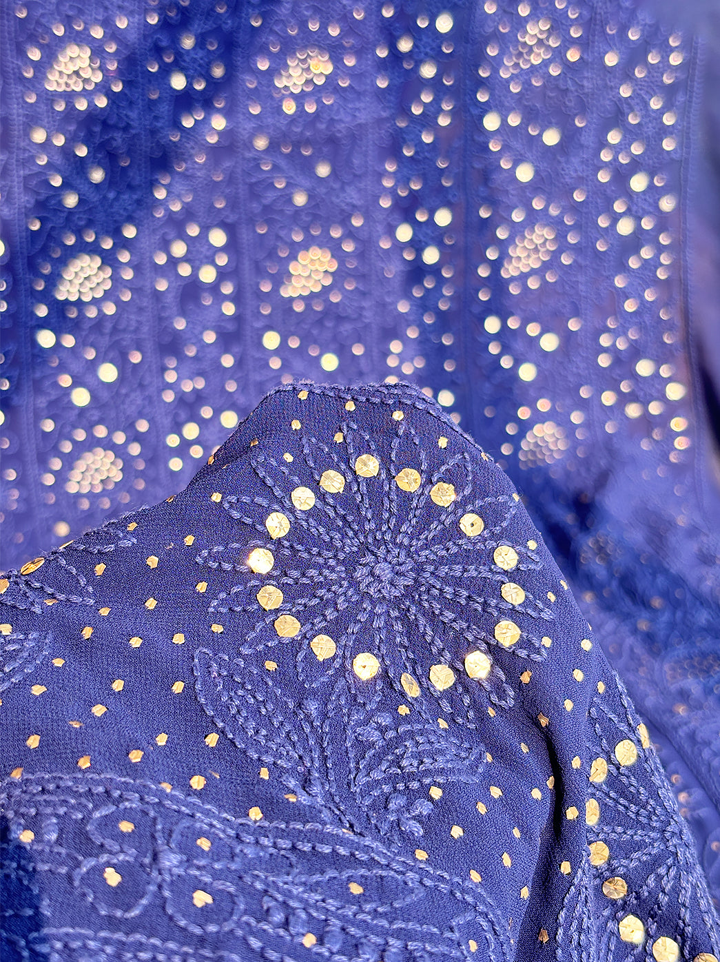 Royal Blue Siya Viscose Chikankari Un-stitched Suit