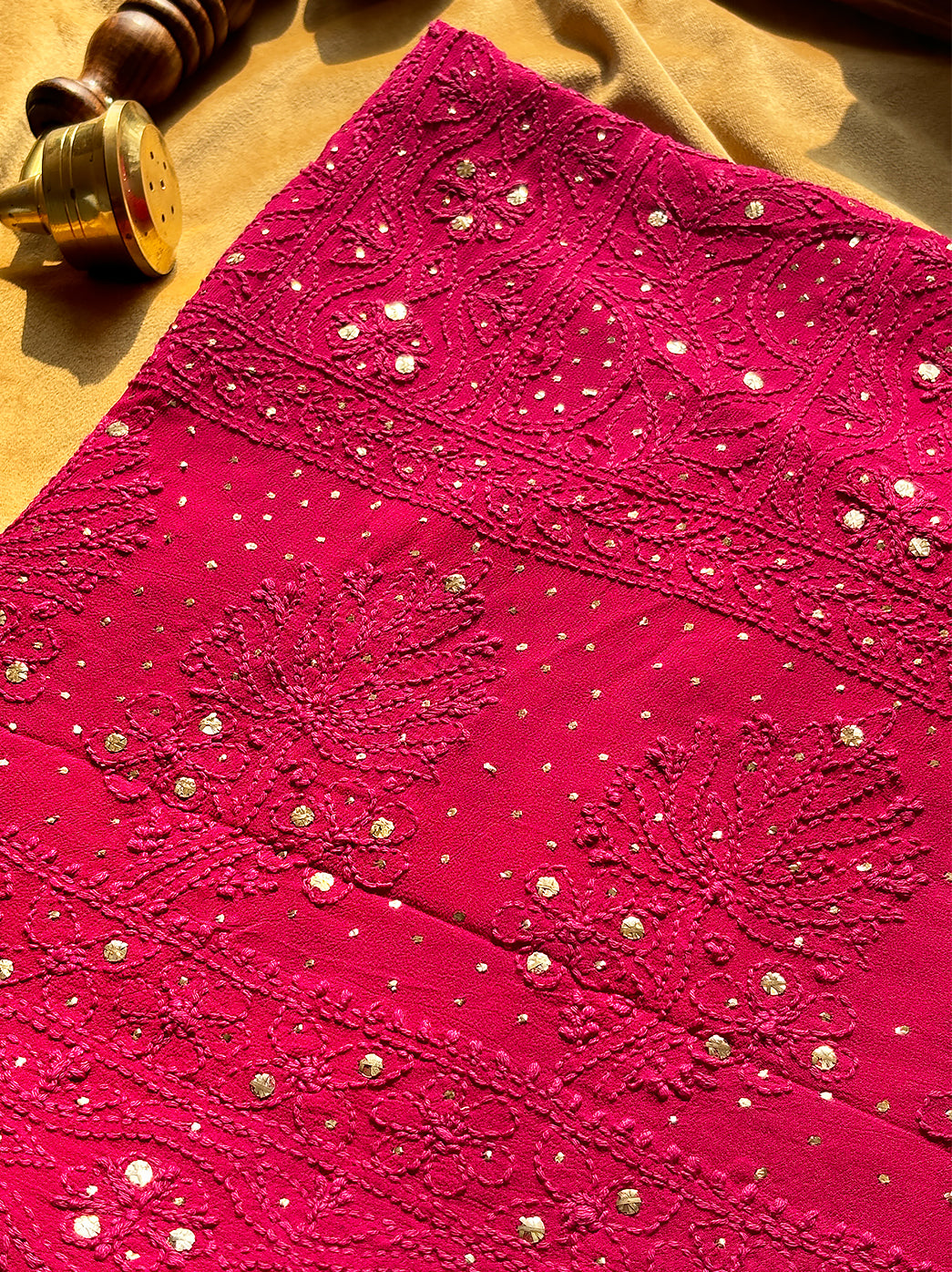 Rani Pink Siya Viscose Chikankari Un-stitched Suit