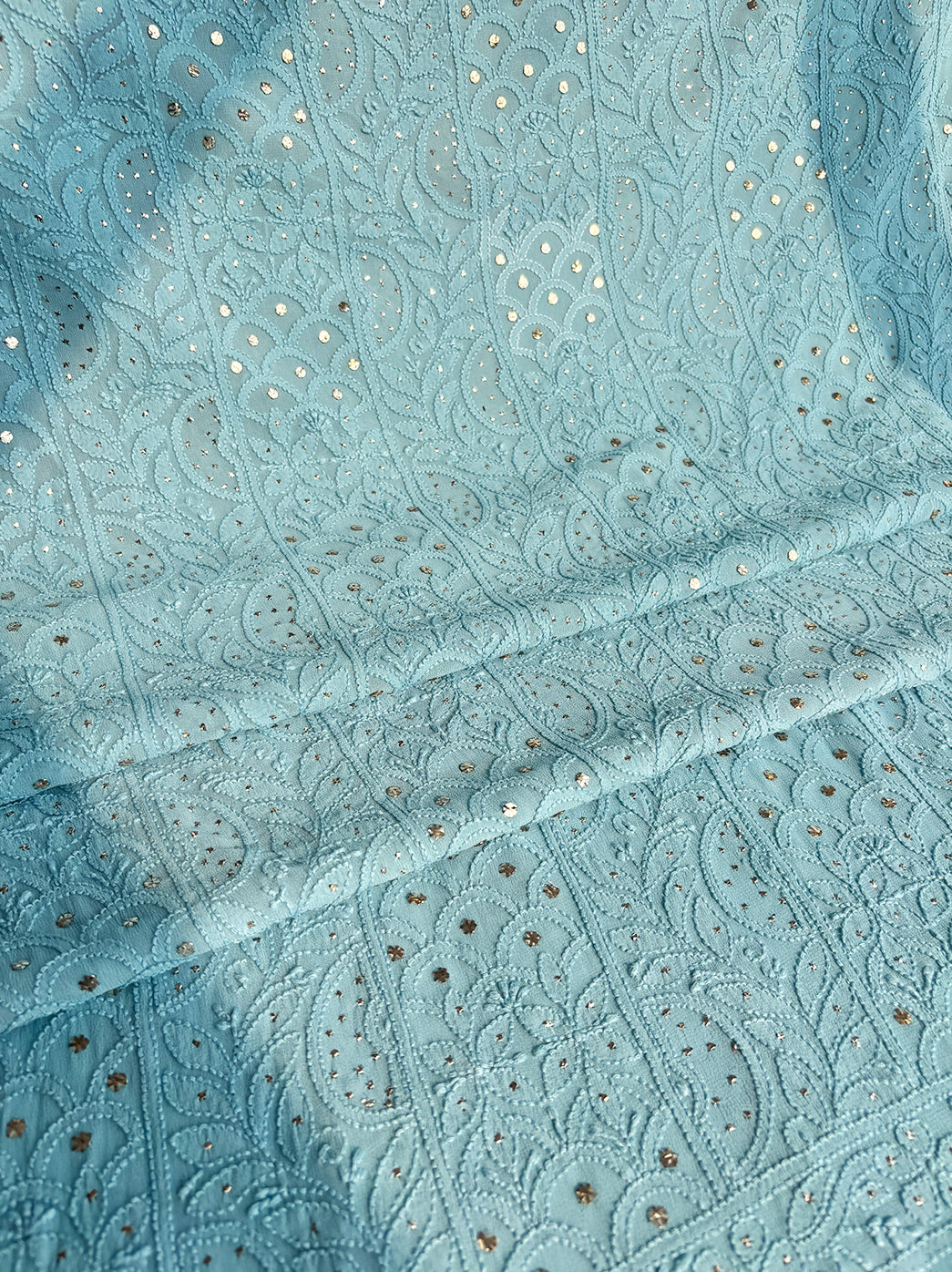 Sea Green Siya Viscose Chikankari Un-stitched Suit