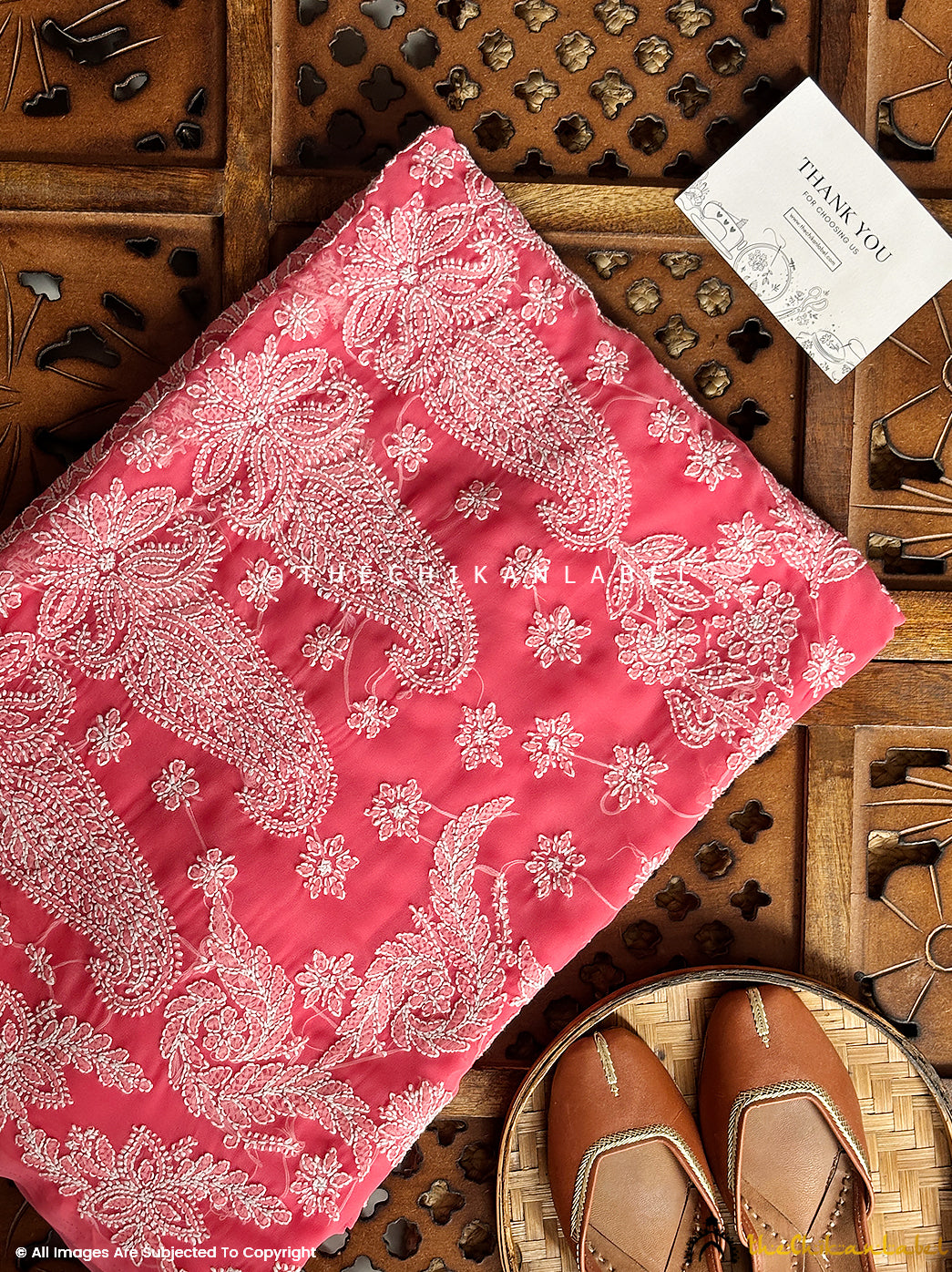 Saisha Georgette Authentic Chikankari Saree - Black