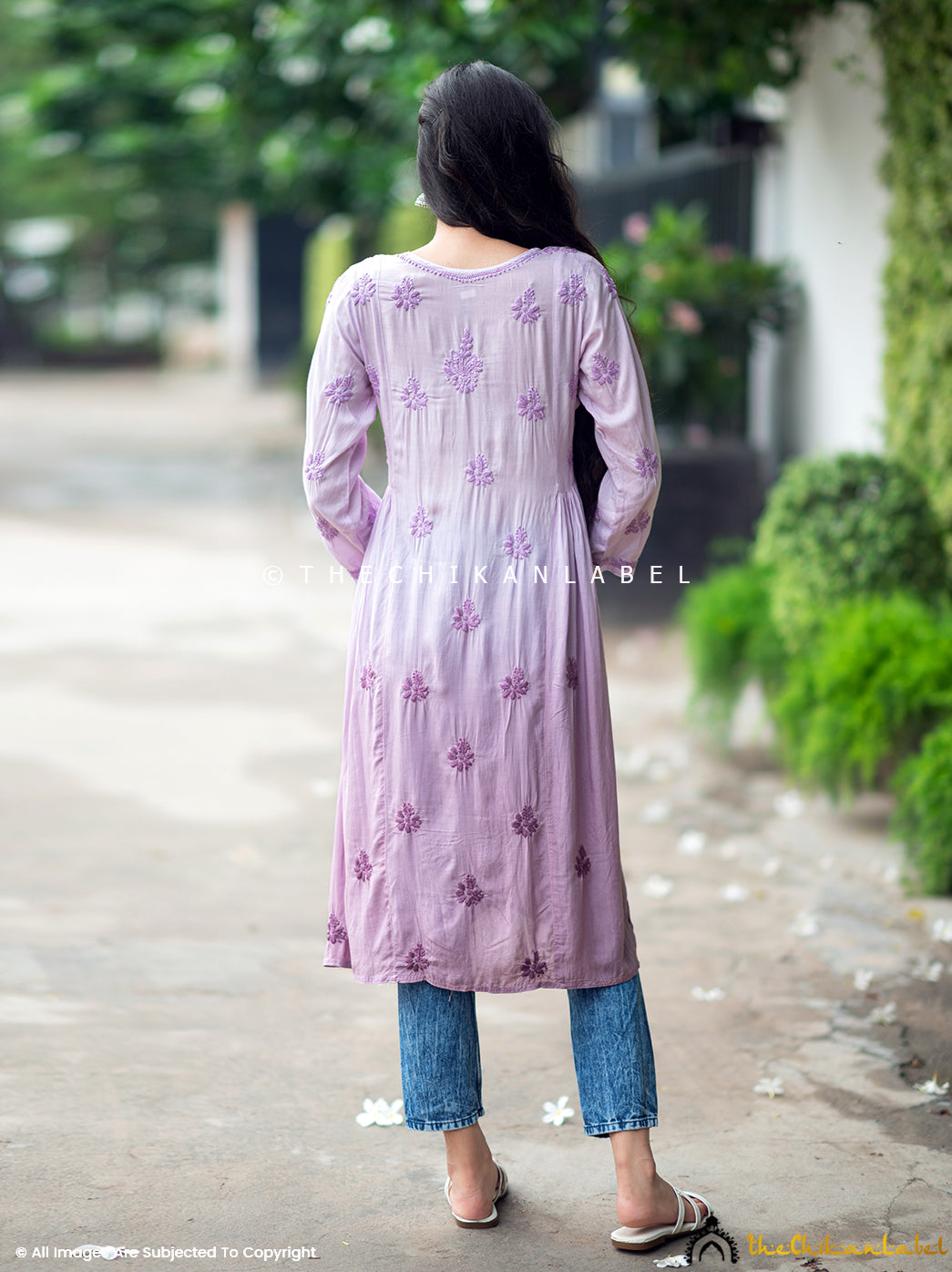 Chikankari A-line kurti Online, Buy Chikankari A-Line Kurt Online at Best Price only at Thechikanlabel