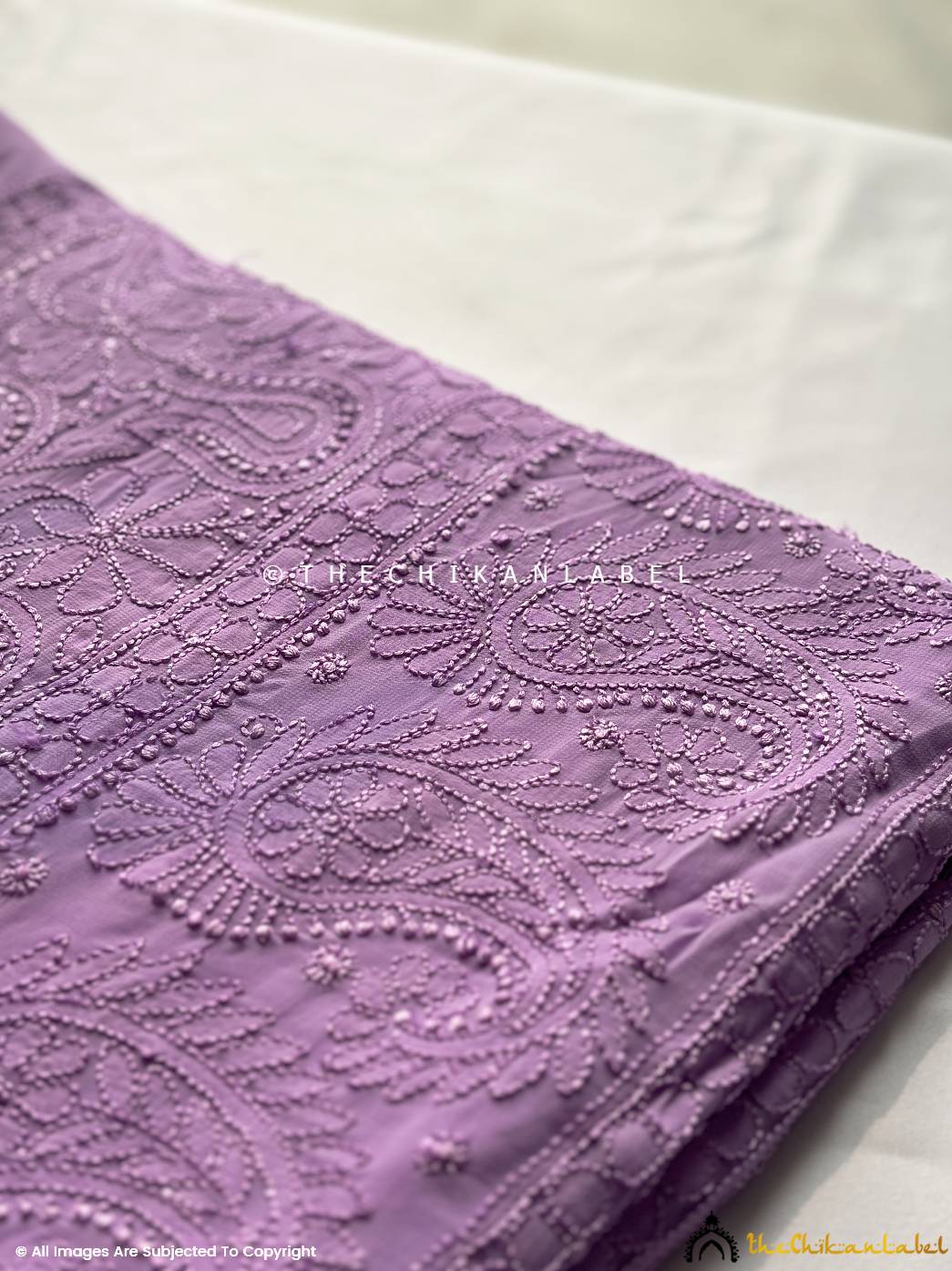 Lavender Maryam Viscose Chikankari Saree