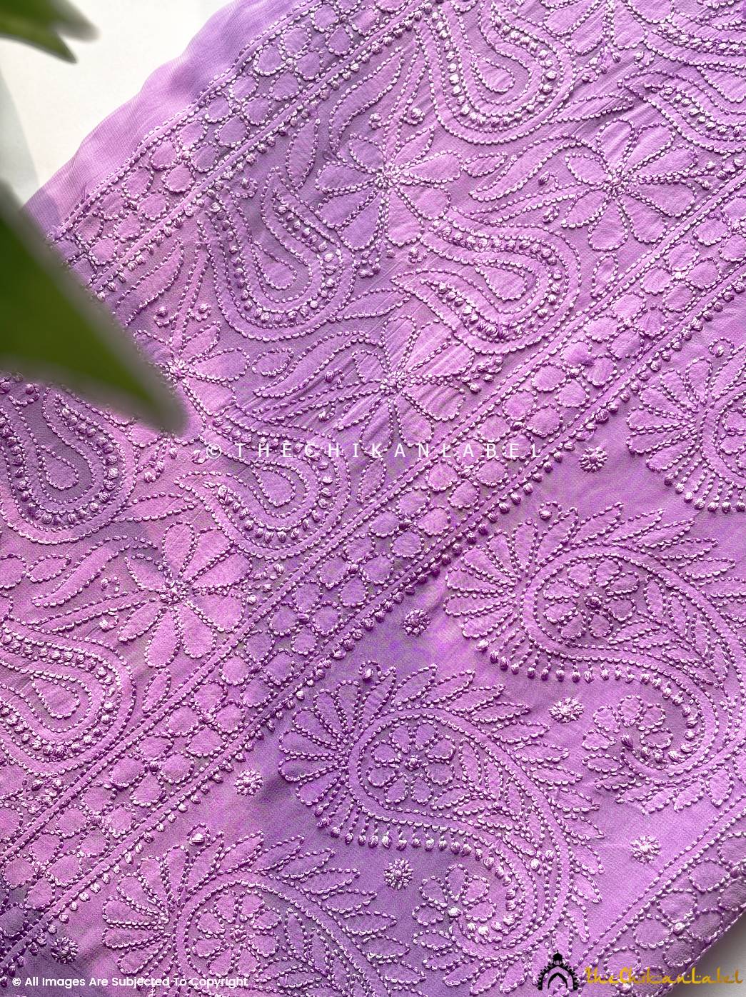 Lavender Maryam Viscose Chikankari Saree