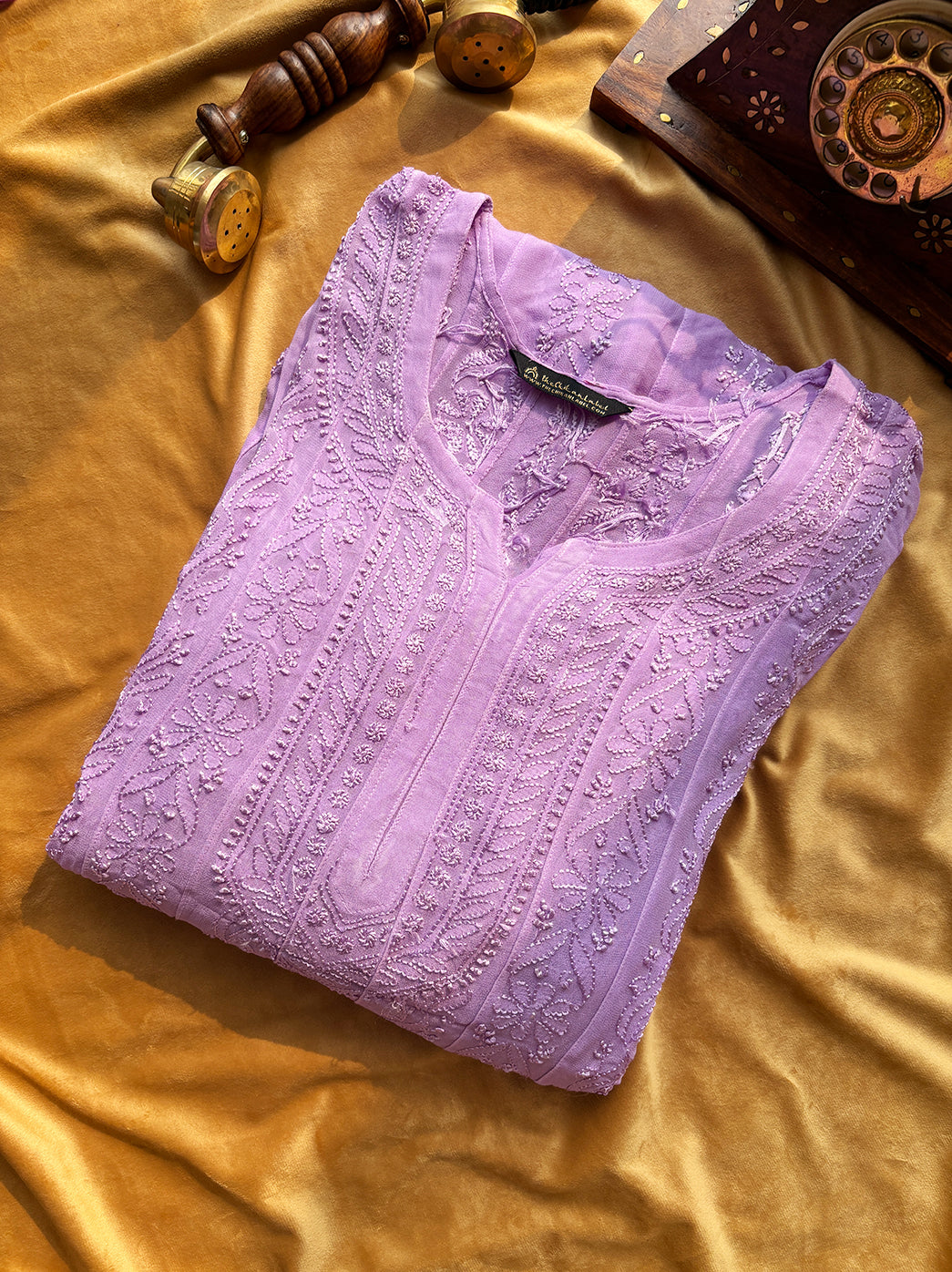 Lavender Hana Viscose Chikankari Anarkali