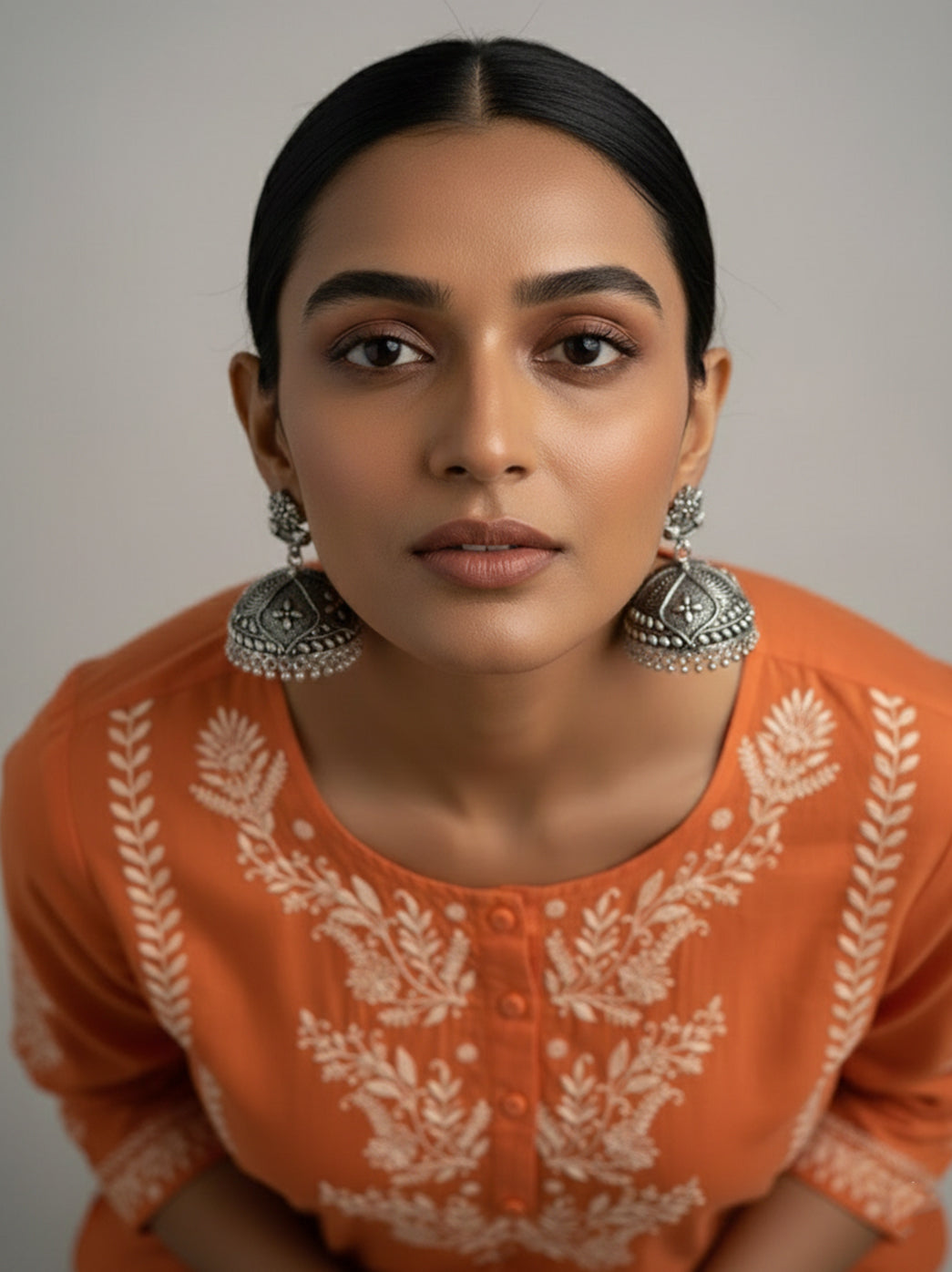 Oxidized Silver Jhumki Earring