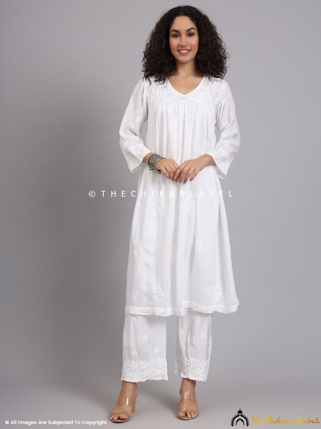 Alia Muslin Chikankari Kurta Set with Dupatta