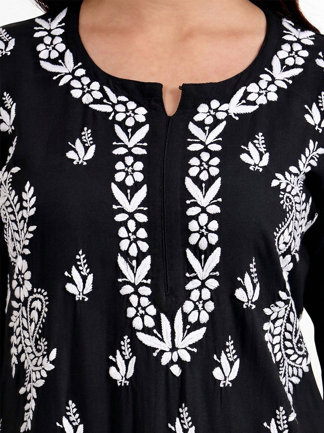 Classic chikankari kurti set for women featuring breathable material and traditional design