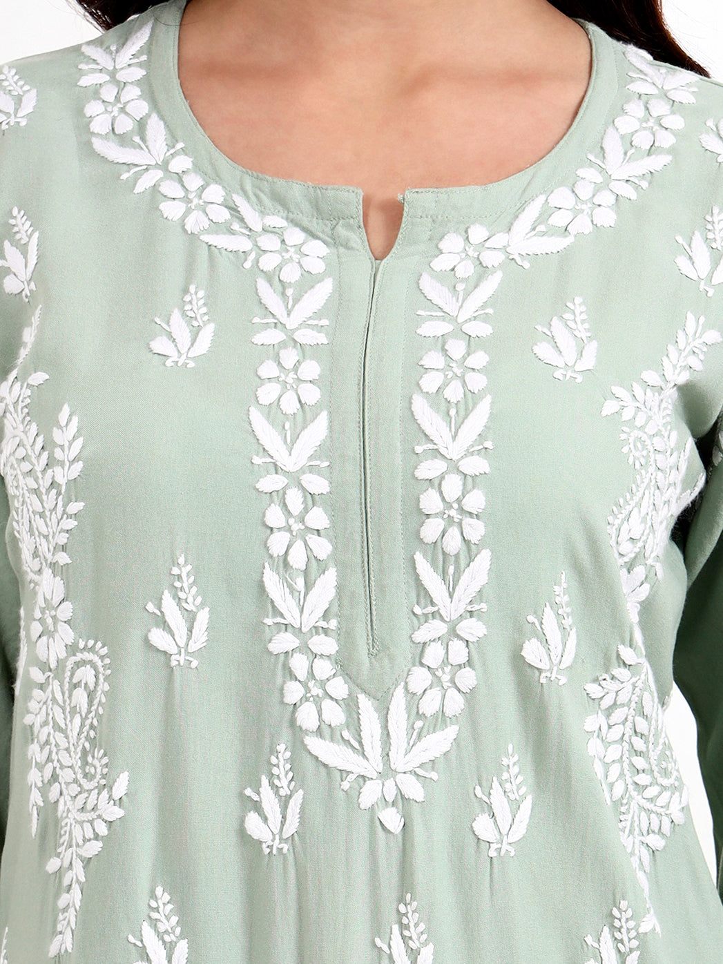 Versatile chikankari kurta set suitable for workwear and casual ethnic outfits