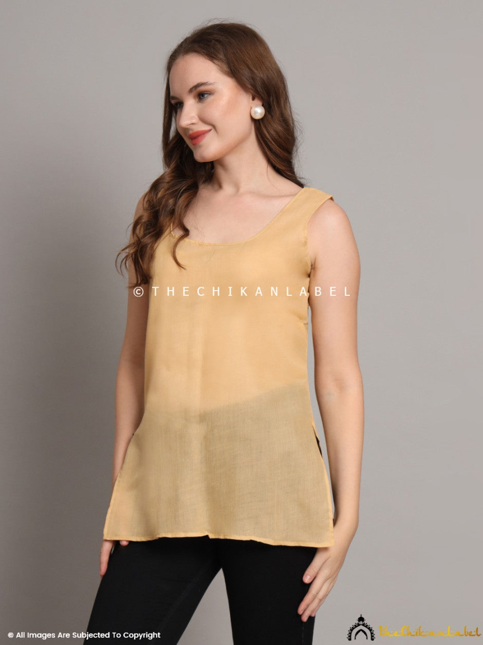 Beige Cotton Short Inner for Kurti & Kurta