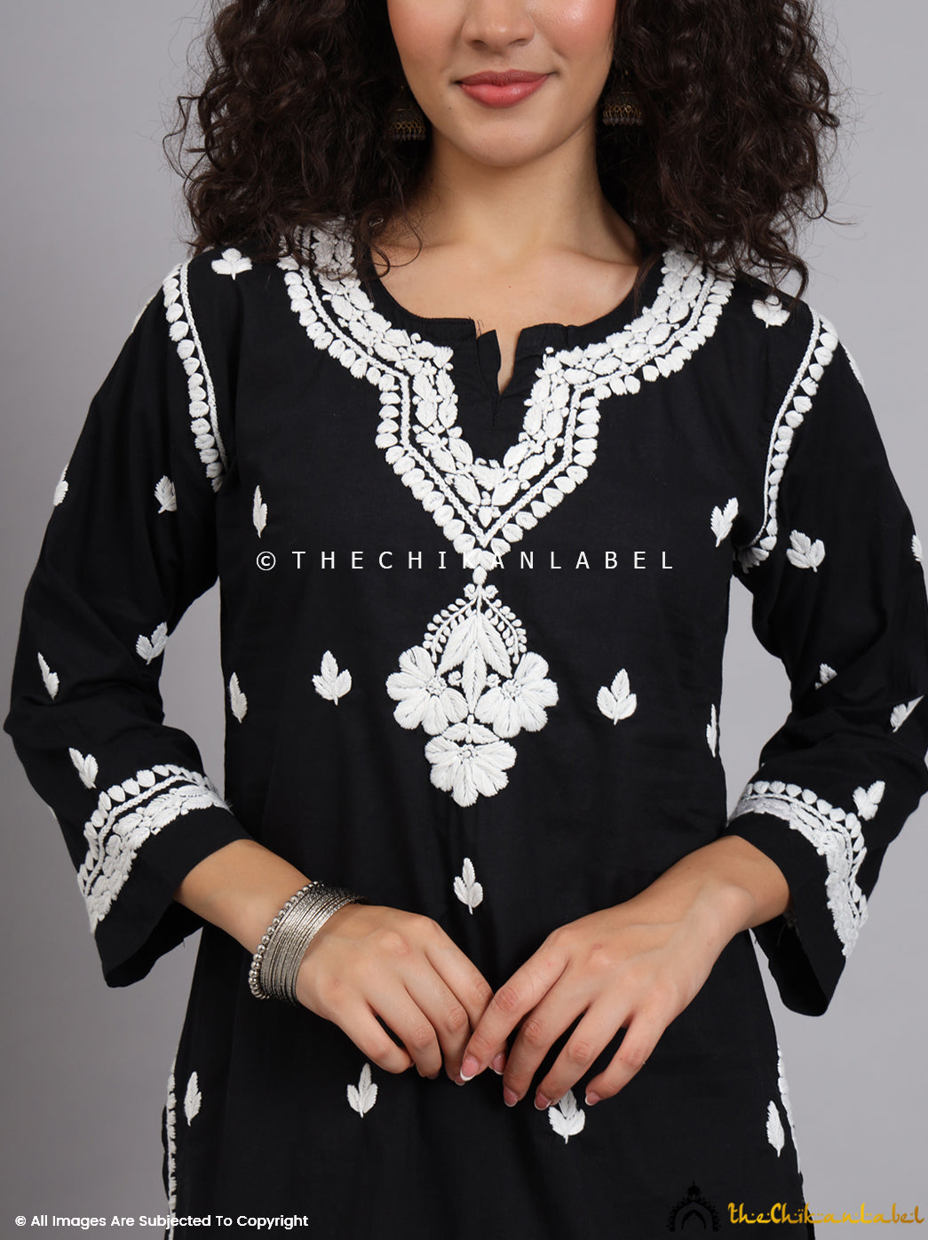 Black Nitya Cotton Chikankari Co-ord Set