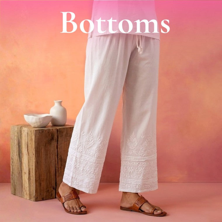 Chikankari Bottoms Collection - The Chikan Label