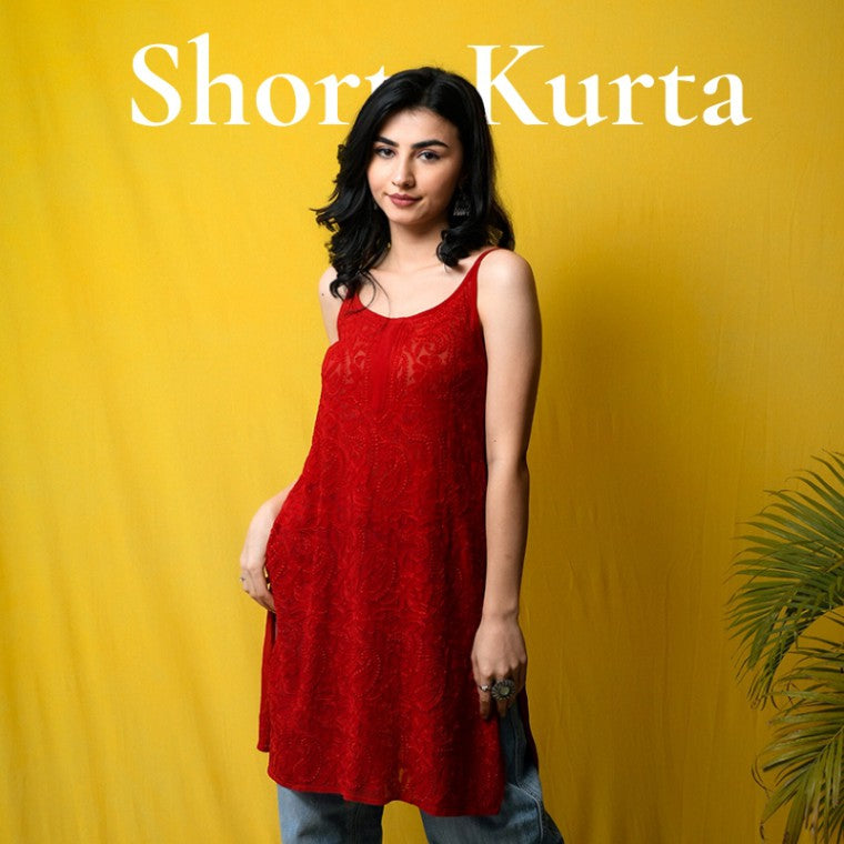Chikankari Short Kurta Collection - The Chikan Label