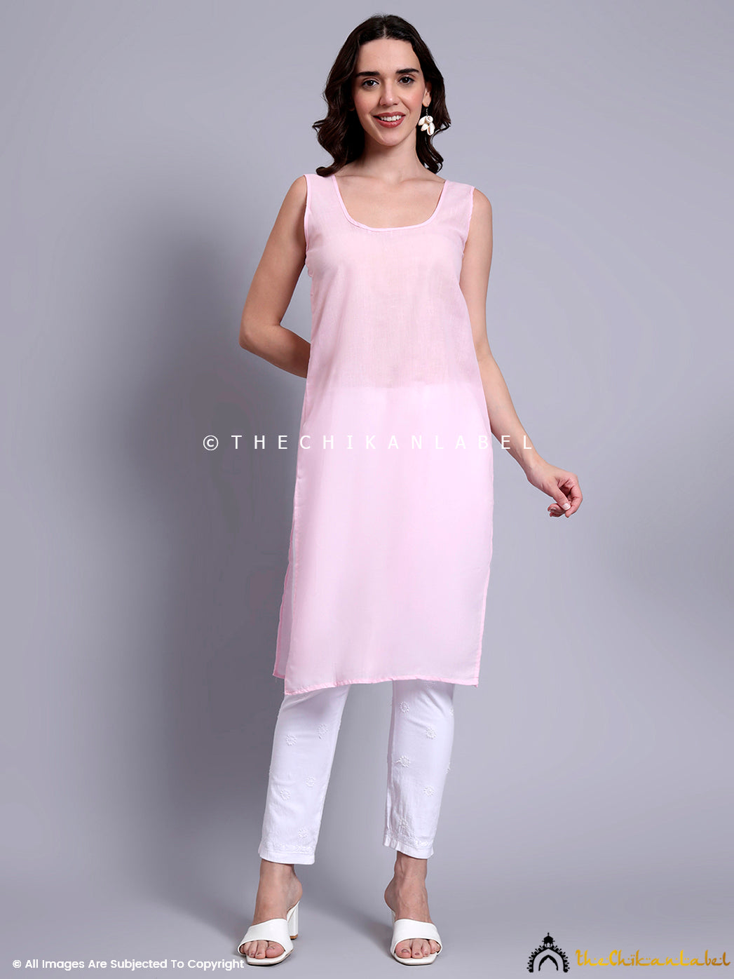 Traditional Indian kurti featuring A-line silhouette and timeless chikankari craftsmanship for special occasions.

