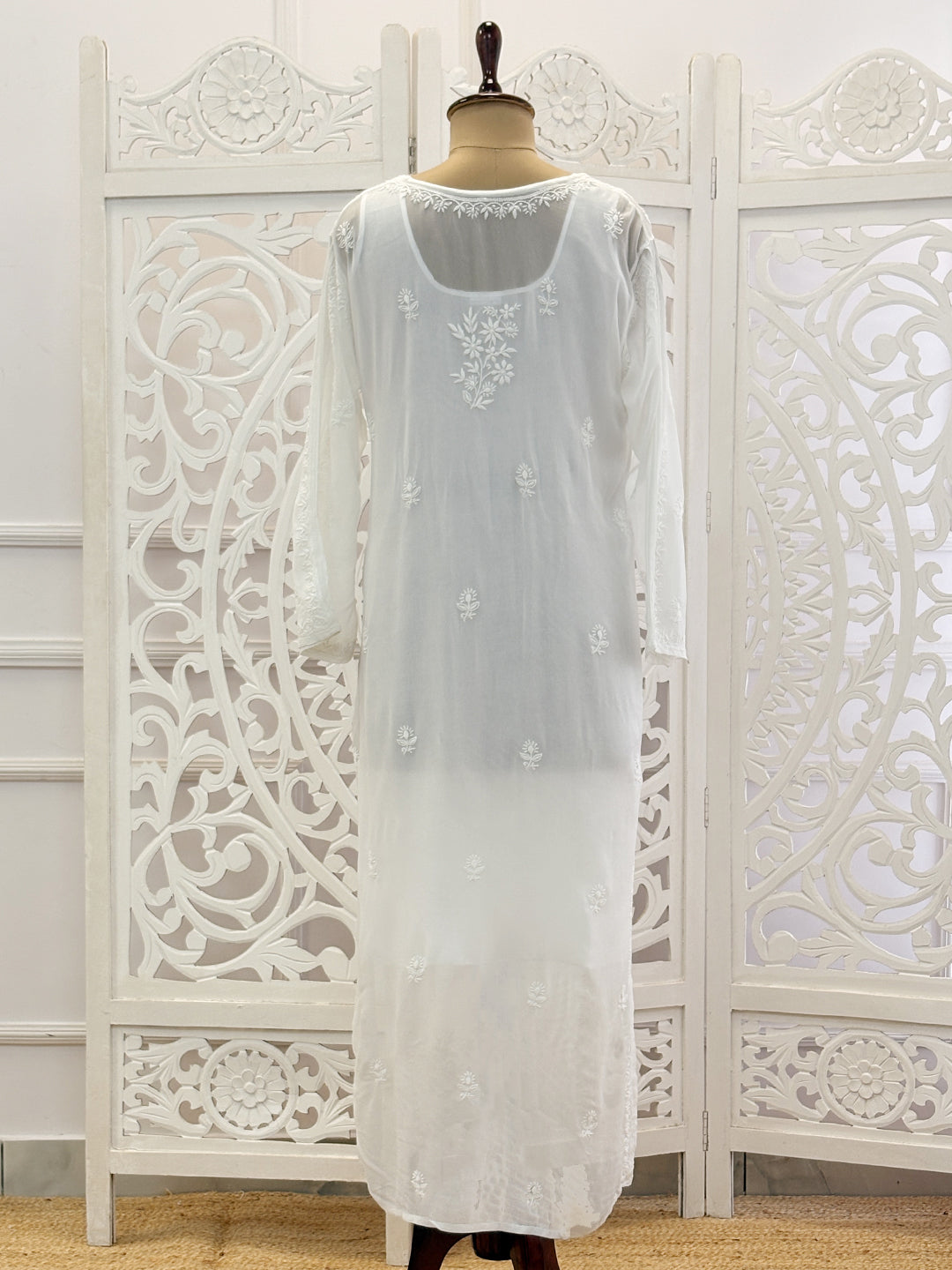 Disha Patani White Chikankari Kurti Online