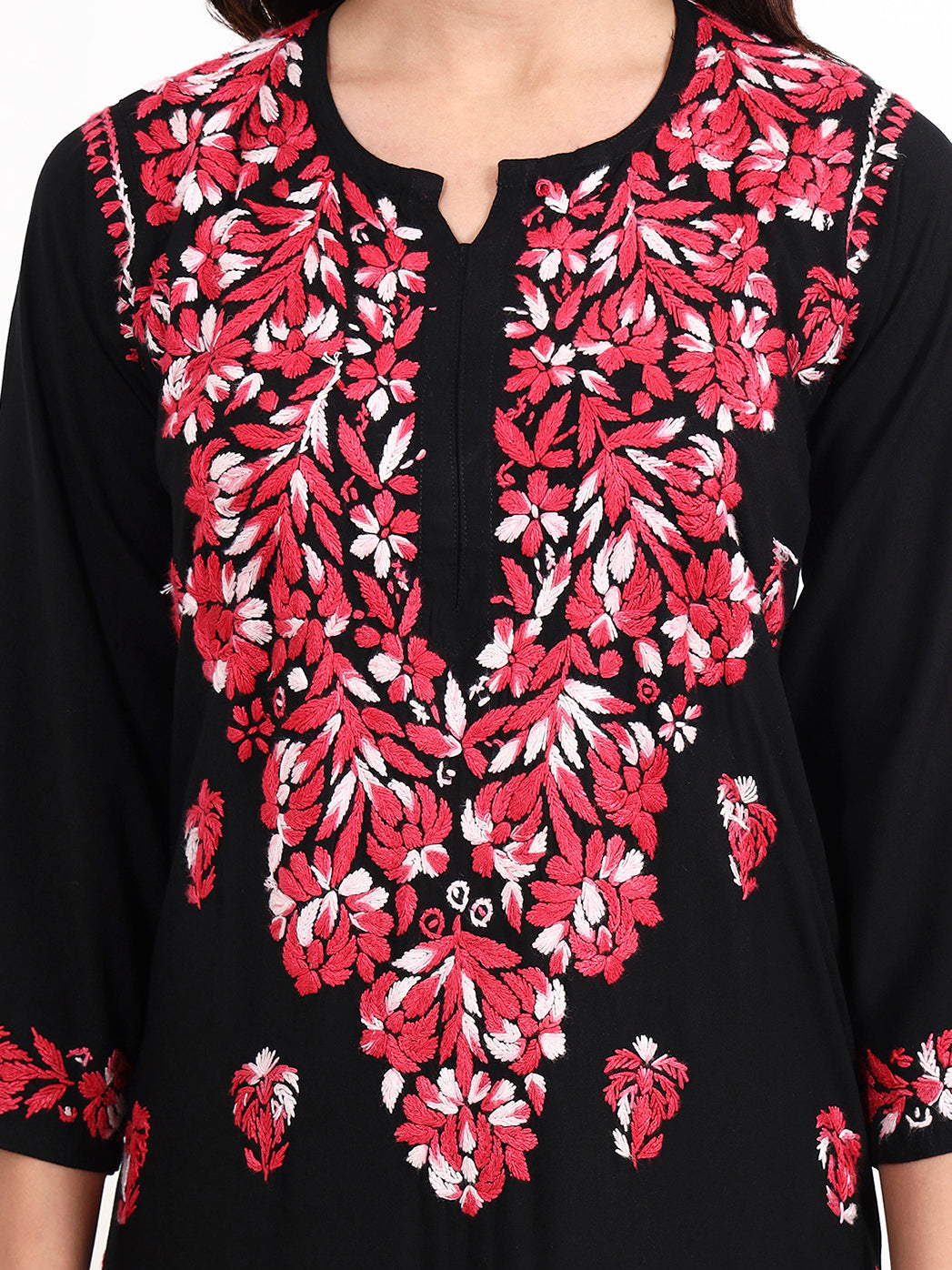 Elegant rayon chikankari kurti set designed with intricate patterns and comfortable fit