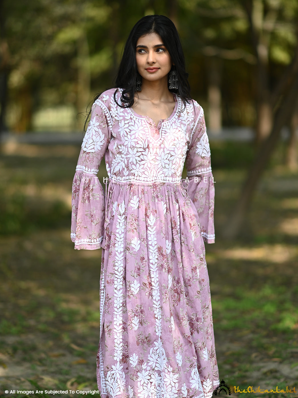 Eliza Pink Modal Chikankari Kurta Set ,Chikankari Kurta Set in Modal Fabric for Woman