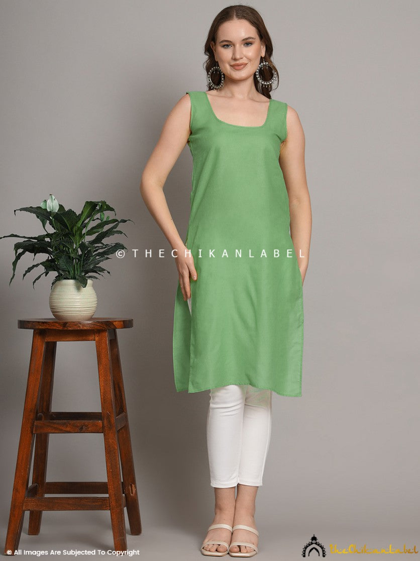 Green Cotton Inners for Kurtis & Kurta