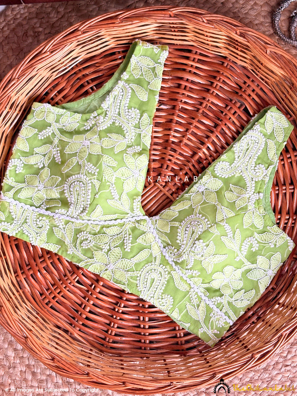 Green Georgette Chikankari Blouse – Elegant Blouse for Chikankari ...